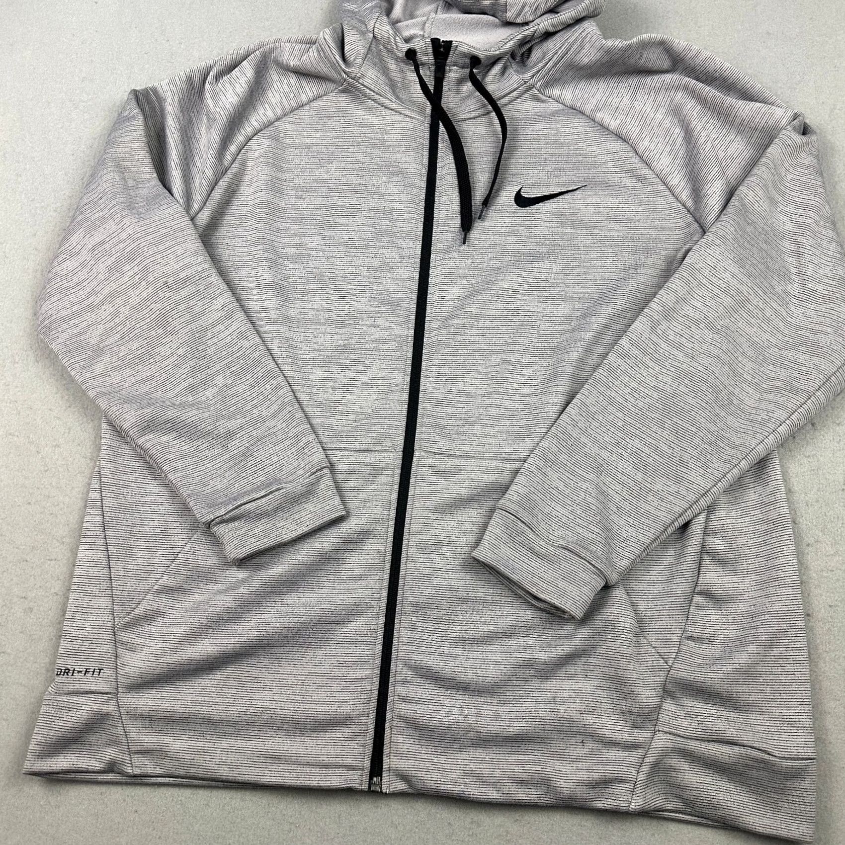 Nike Nike Hoodie Men 2XL Gray Dri-FIT Training Full Zip Swoosh XXL Size US XXL / EU 58 / 5 - 3 Thumbnail