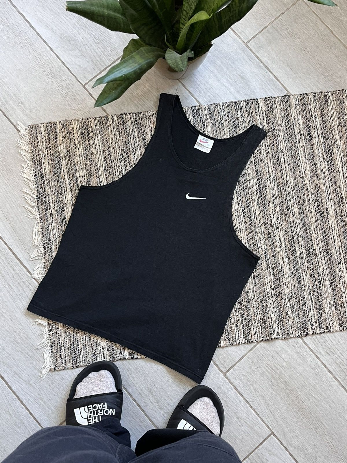 Nike × Vintage Vintage Nike Tshirt Black Made in USA tee minimalistic Size US M / EU 48-50 / 2 - 1 Thumbnail