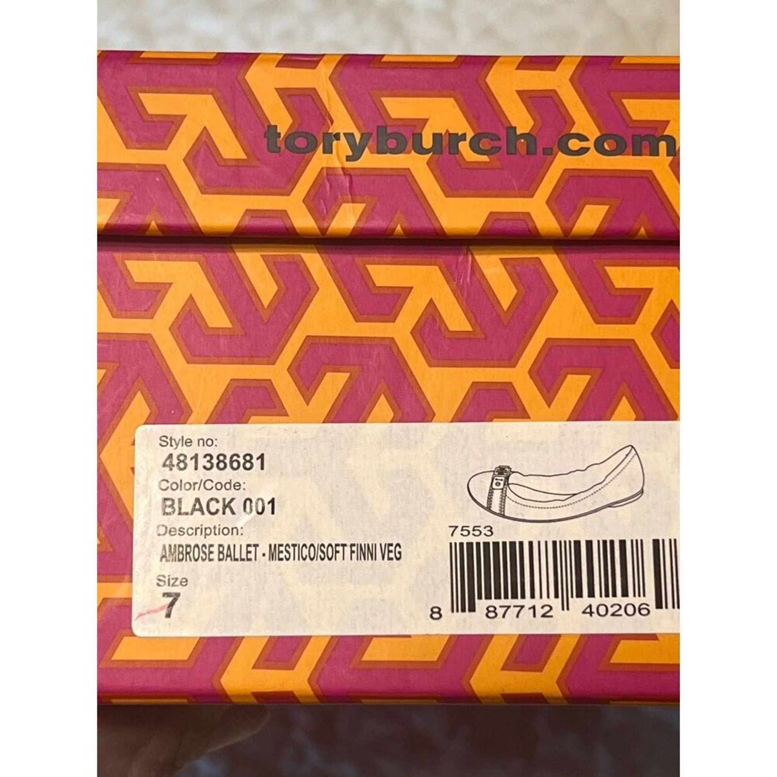 Tory Burch TORY BURCH Ambrose Ballet Flats Leather Camel Black Gold 7 B Size US 7 / IT 37 - 12 Thumbnail
