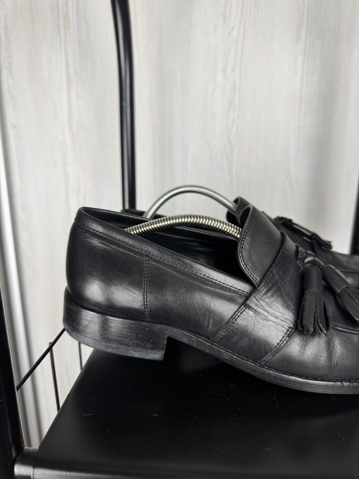Bally Bally made in Switzerland black TASSEL-DRESS leather loafers Size US 10 / EU 43 - 2 Thumbnail