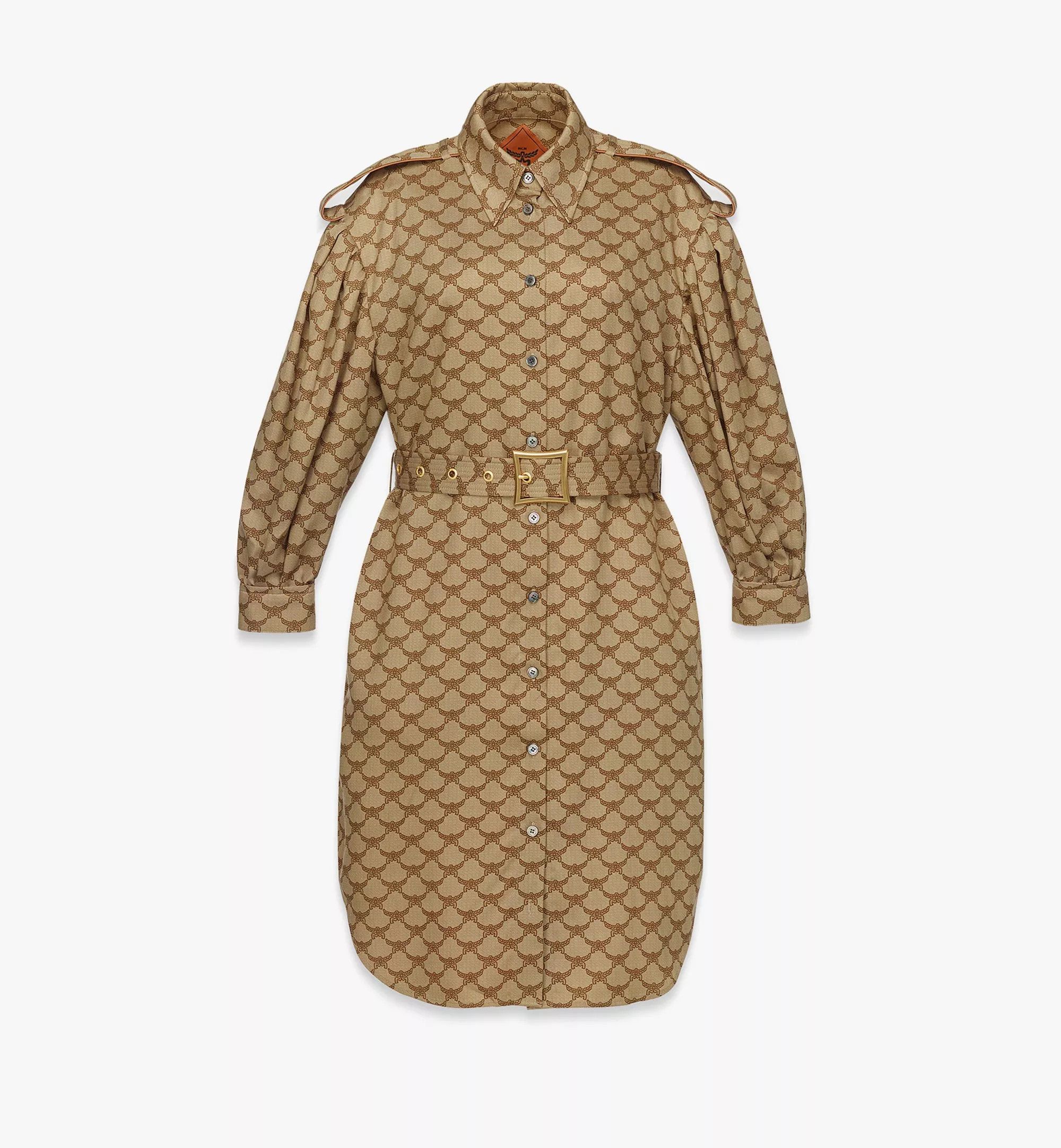 MCM o1mt1gz1224 Lauretos Print Dress in Beige Size S / US 4 / IT 40 - 1 Thumbnail