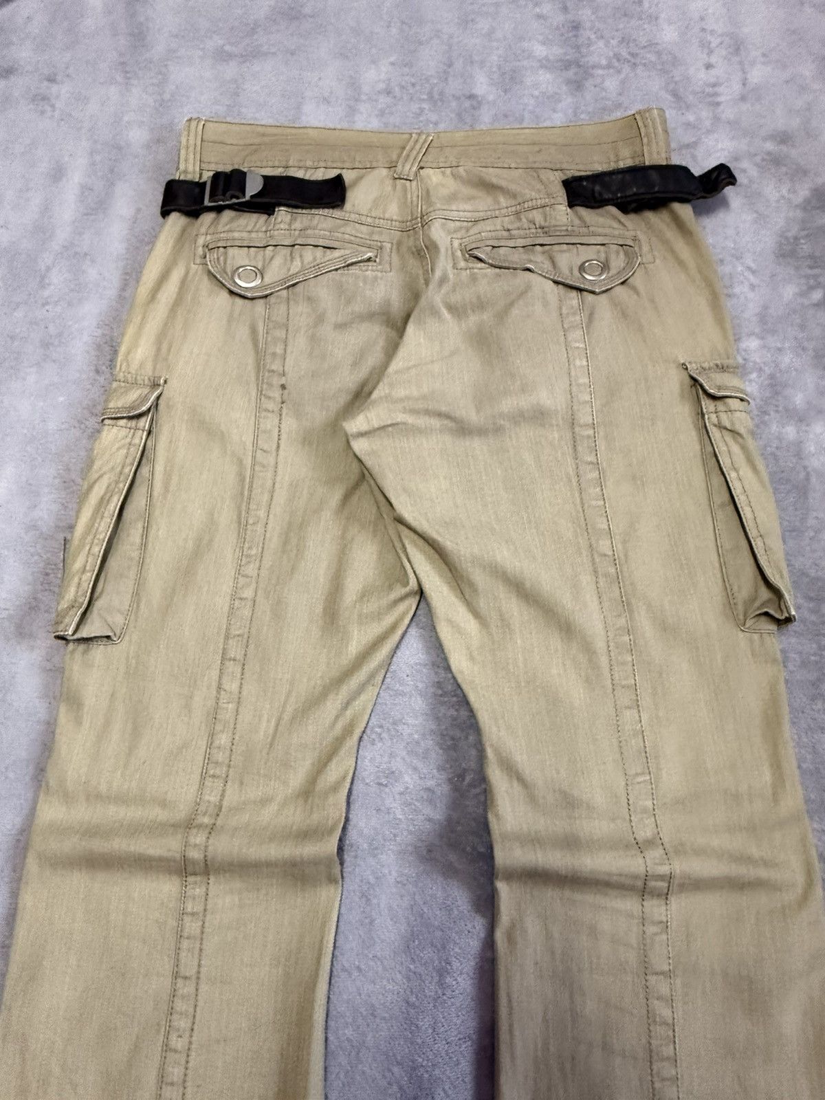 Tornado Mart Panelling Utility Tactical Cargo Flared Pants