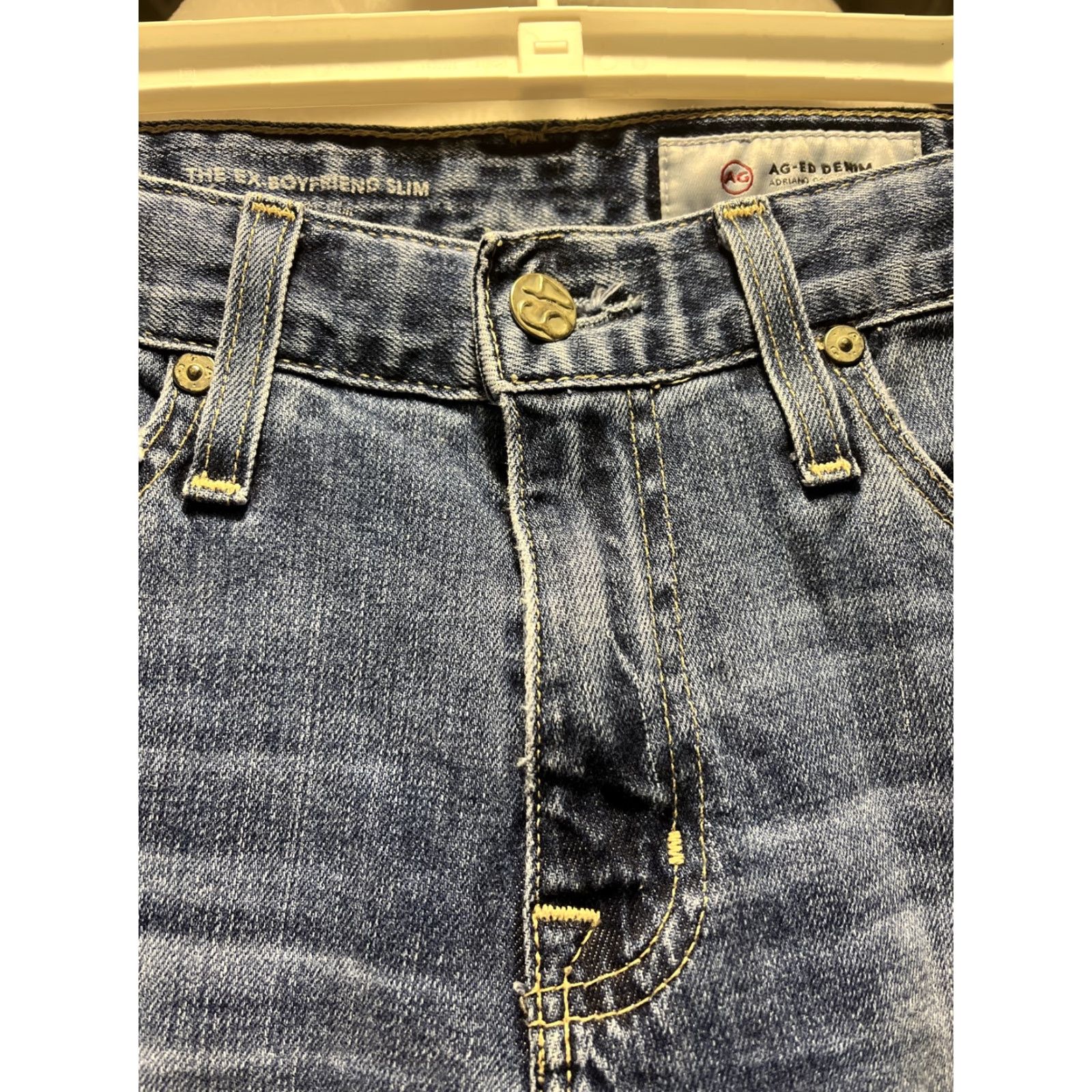 Vintage VINTAGE AG Adriano Goldschmied Women's Jeans Medium Wash Denim Slim Fit Size 26 Blue Size 26" / US 2 / IT 38 - 2 Thumbnail