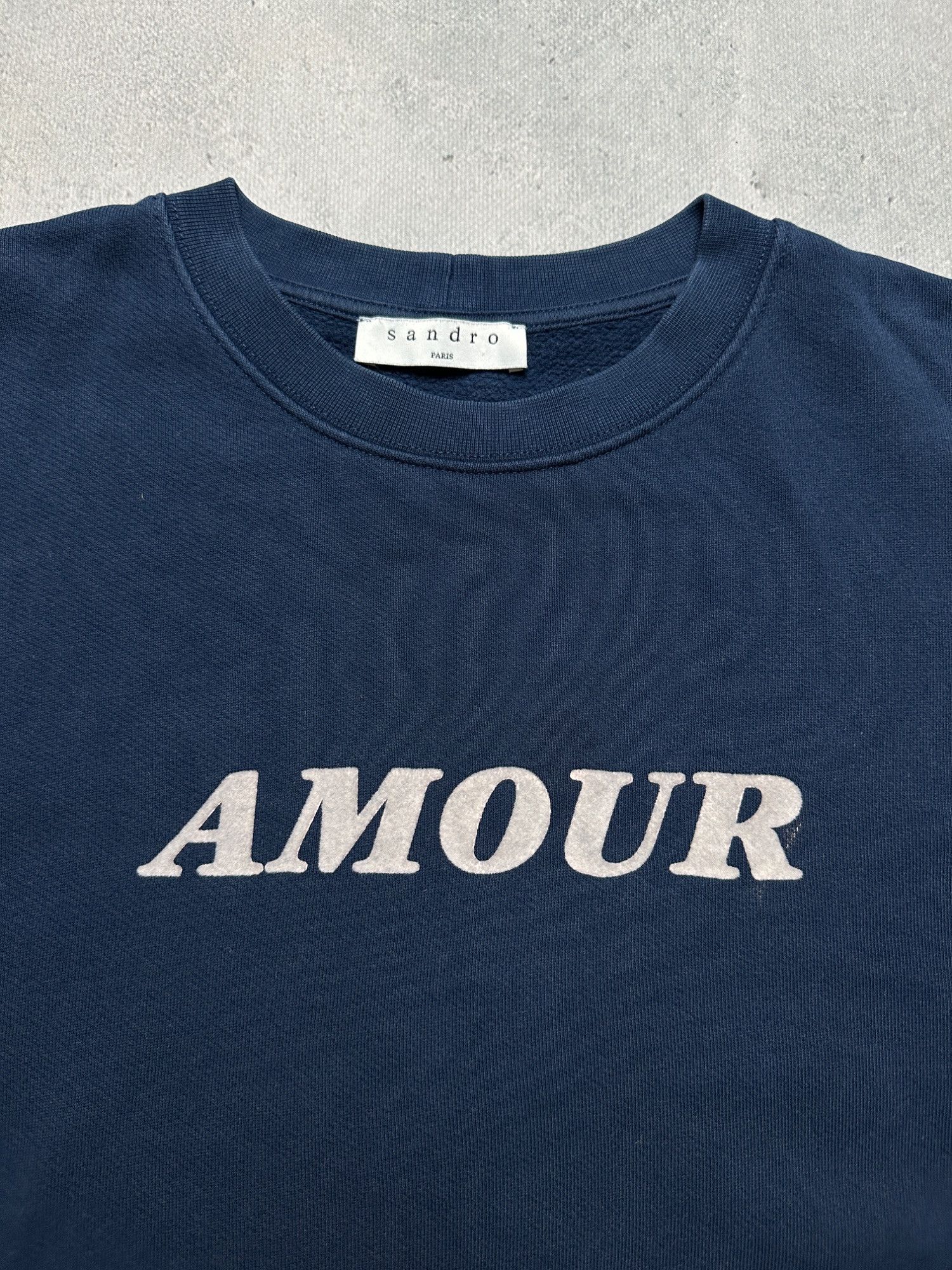 Sandro Sandro Crewneck Paris Flocked Sweatshirt Amour Central Logo Size US M / EU 48-50 / 2 - 9 Thumbnail
