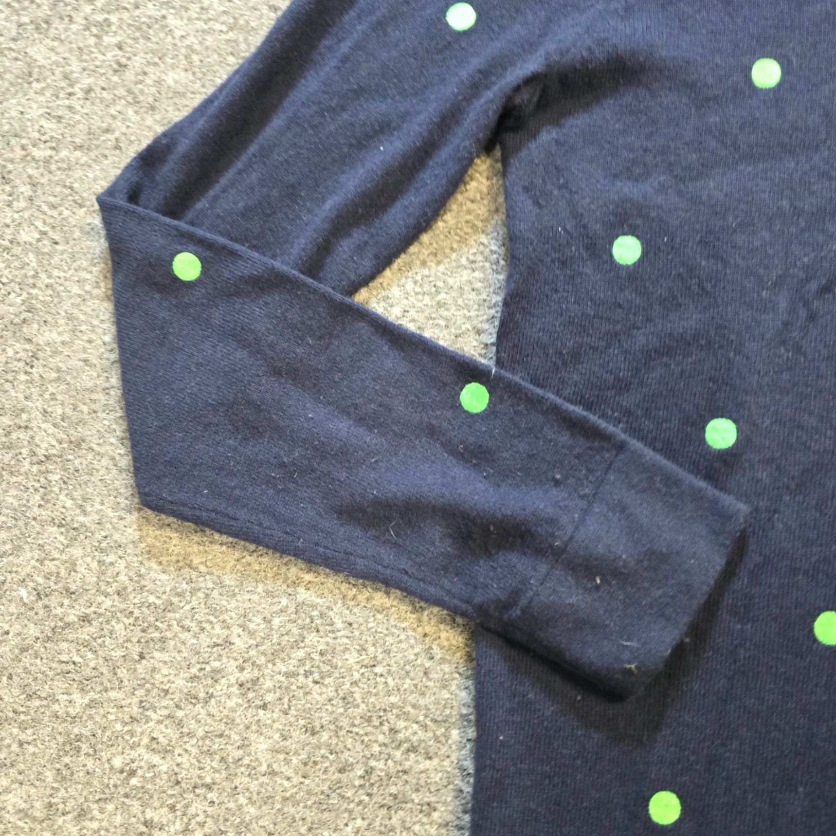 J.Crew J.CREW Sweater Women XS Merino Wool Crew Neck Polka Dot Capsule Casual Pullover Light Weight Knit Regular Womens XS Blue Polka Dot Vintage: No Size XS / US 0-2 / IT 36-38 - 4 Thumbnail