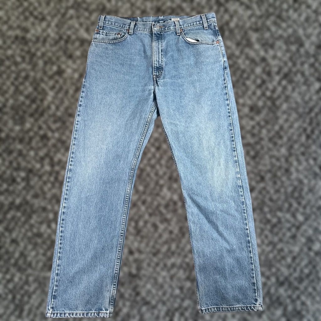 Levi's VINTAGE Levi's 505 Jeans Mens 36x30 Distressed Light Wash Straight Leg Denim Cotton Blue 90s Retro Punk Rock Casual Jeans Mens Size US 36 / EU 52 - 1 Thumbnail