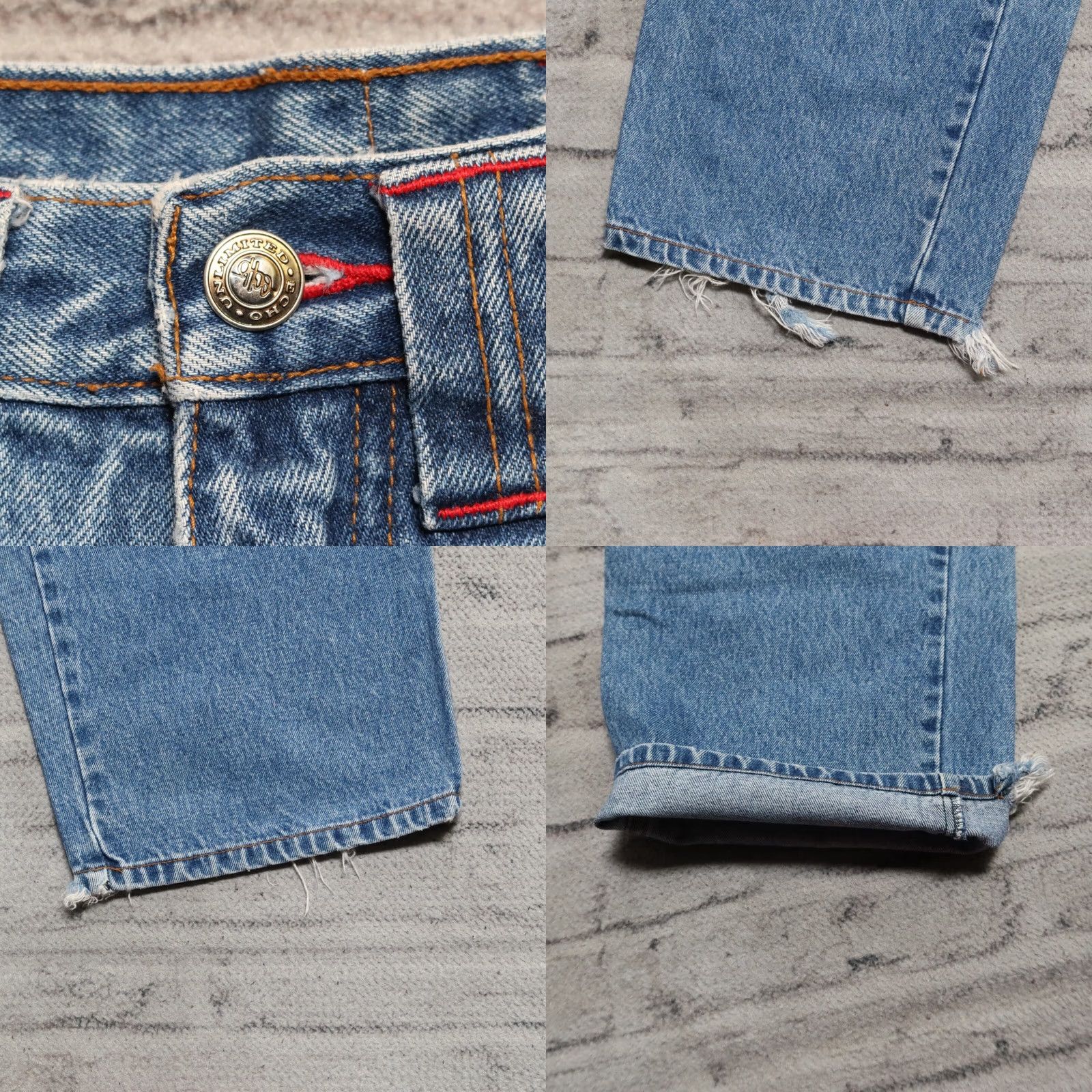 Vintage VINTAGE Echo Denim Jeans Men's Jeans S Light Wash 28x28 1/2 Vintage Echo Unlimited Denim Utility Jeans Size US 29 - 8 Thumbnail