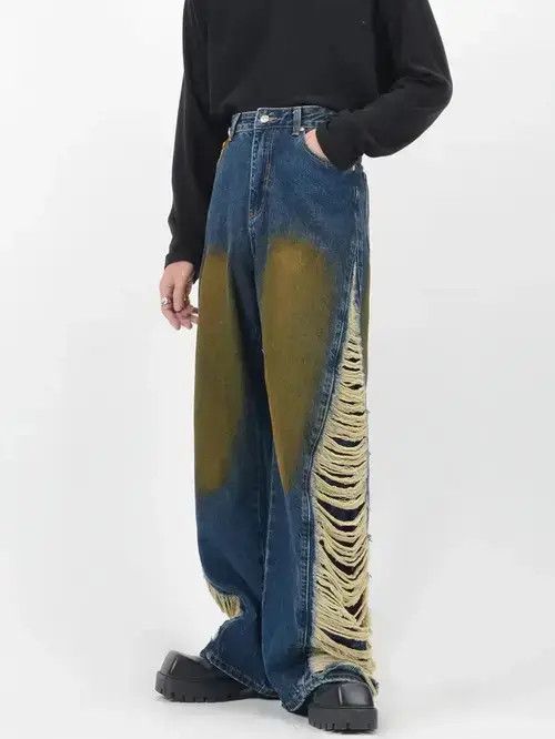 Other Ripped Stacked Baggy Jeans Size US 31 - 2 Thumbnail