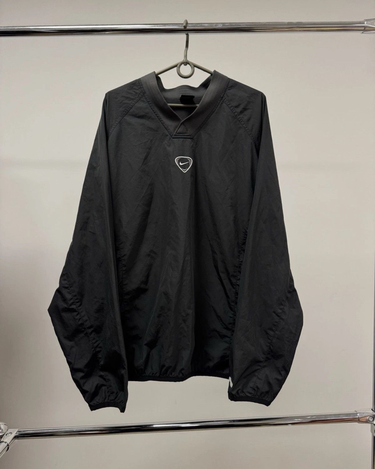 Nike × Vintage Vintage 90s Nike Nylon Jacket Anorak Center Swoosh Clima Fit Size US L / EU 52-54 / 3 - 1 Thumbnail