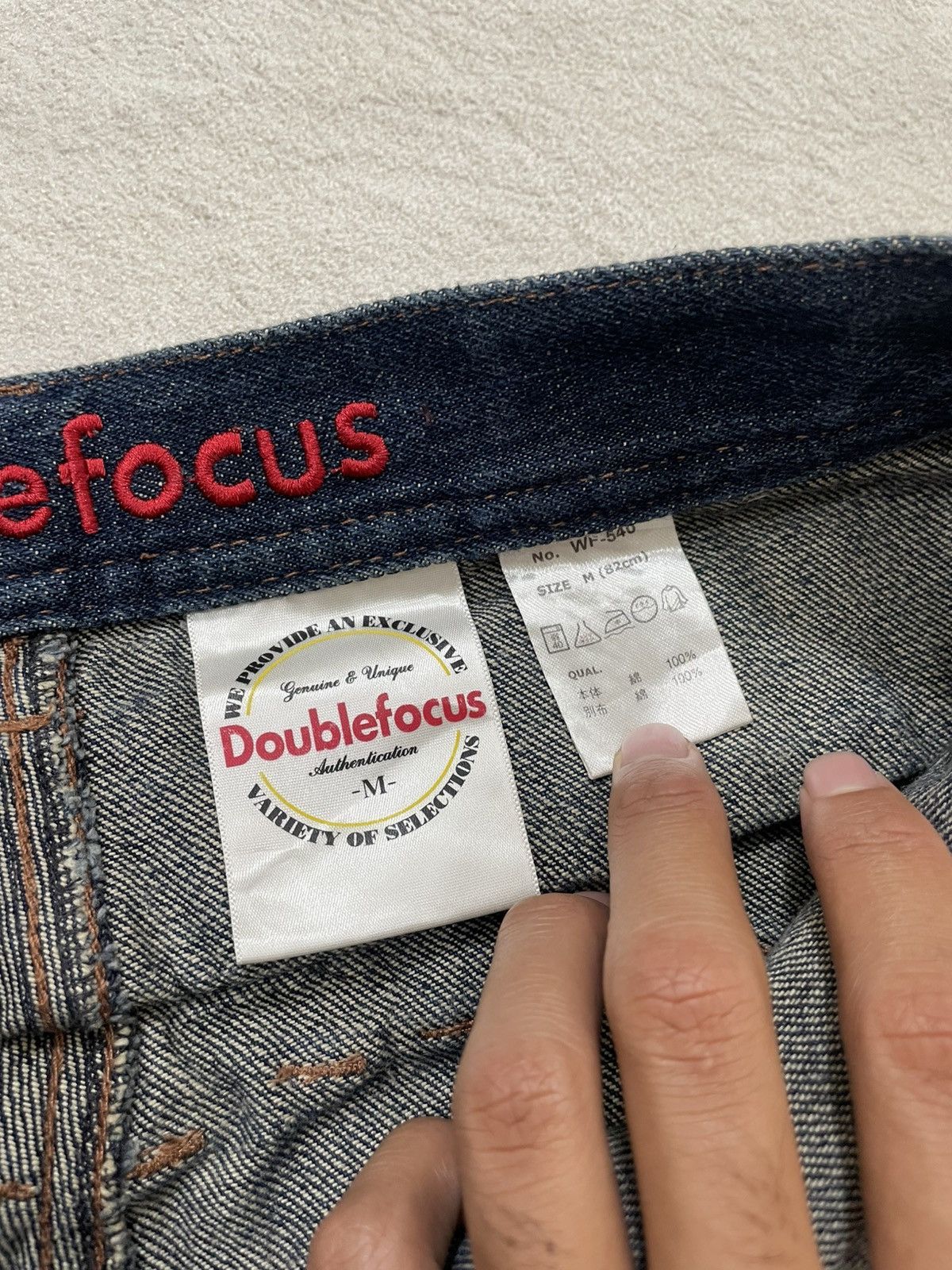 2000s Japanese Double Waist Raw Denim Wash Jeans Zip Y2K LGB