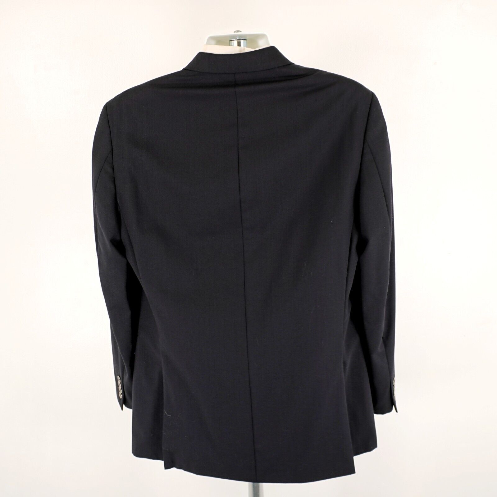 Calvin Klein Calvin Klein Wool Navy Blue 38L 2 Silver Button Blazer Or Sl Size 38L - 5 Thumbnail