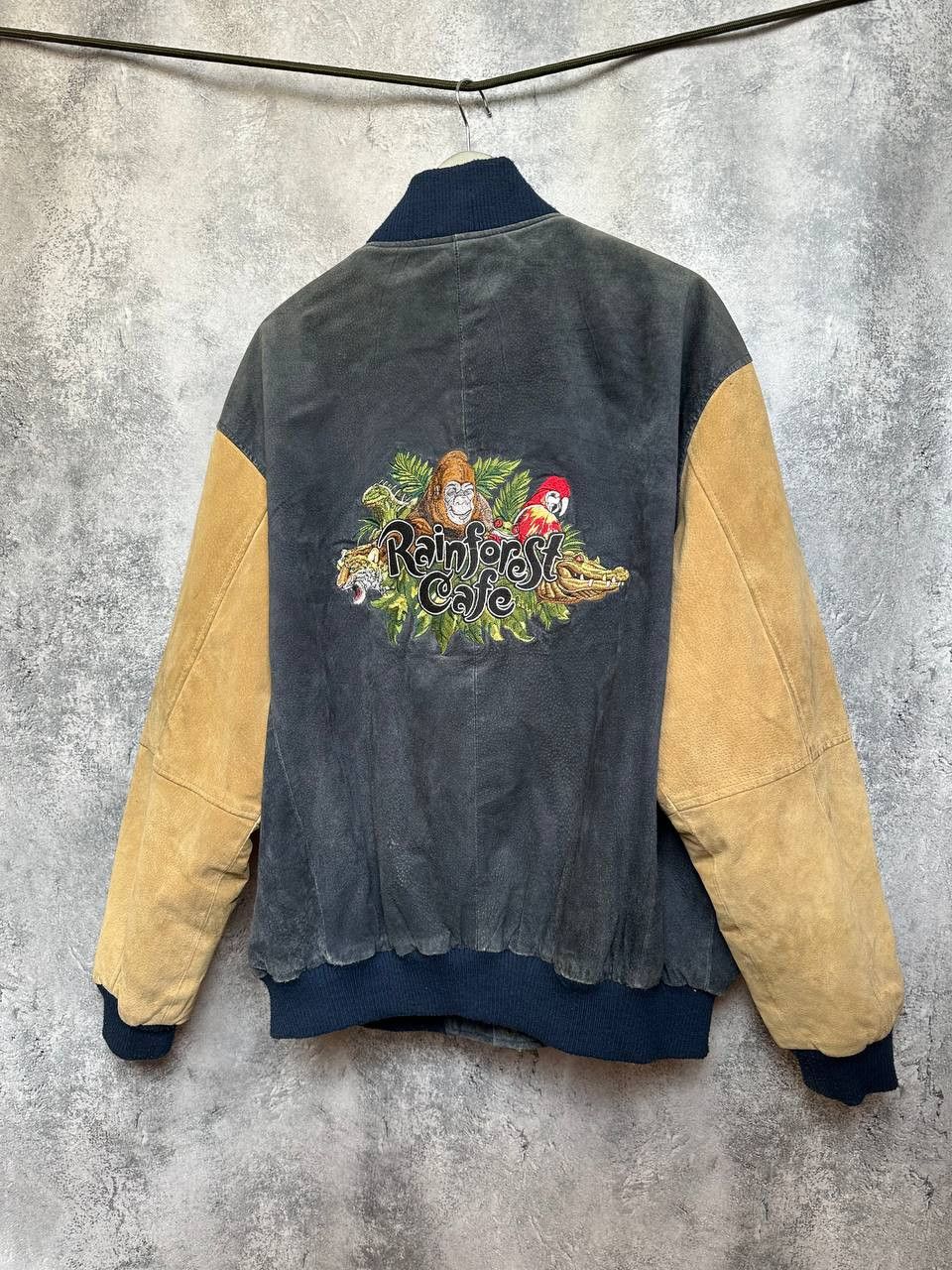 Rainforest Vintage Rainforest Cafe Leather Bomber Jacket XL Varsity Size US XL / EU 56 / 4 - 4 Thumbnail