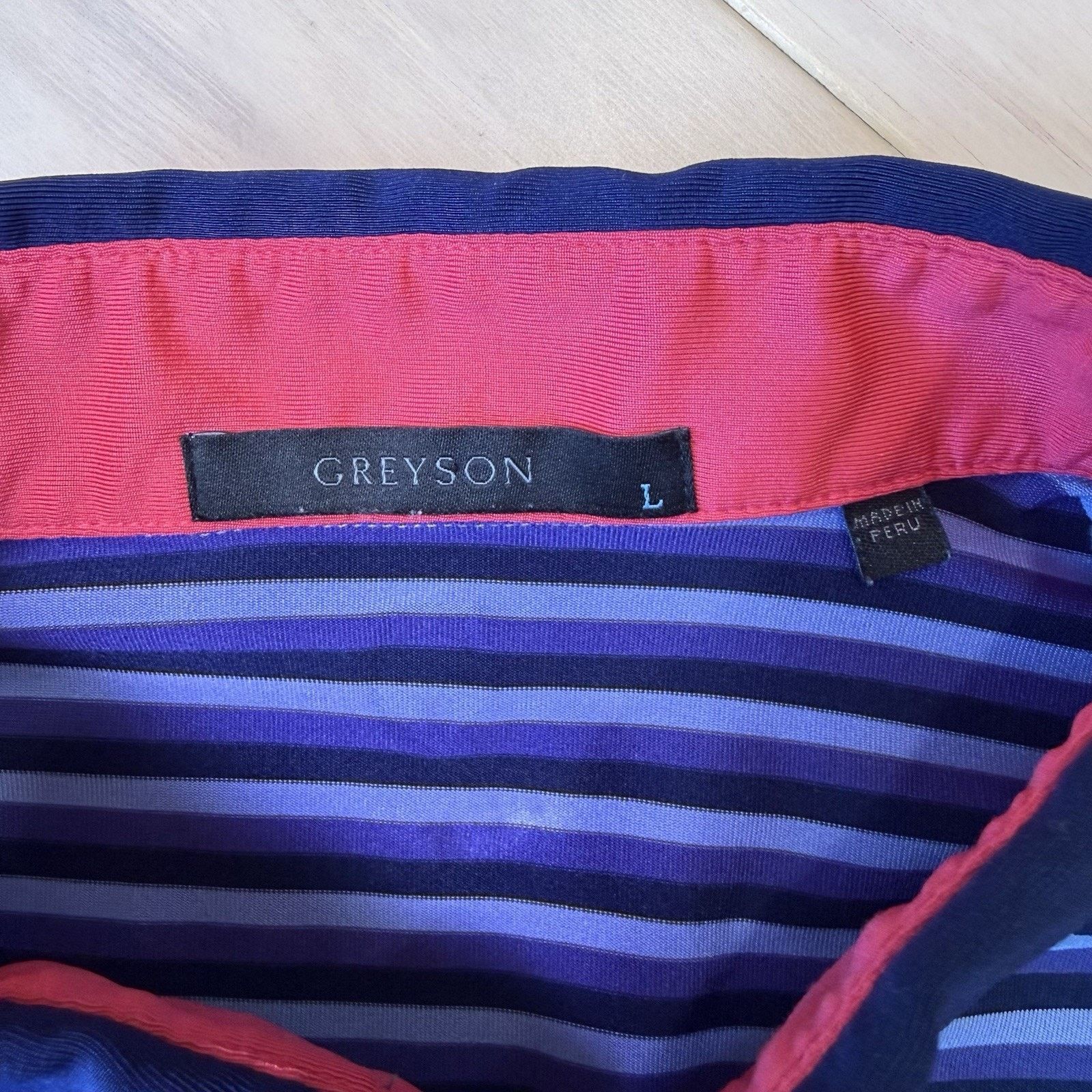 Other Greyson Golf Polo L Multicolor Striped Short Sleeve Summer Size US L / EU 52-54 / 3 - 7 Thumbnail