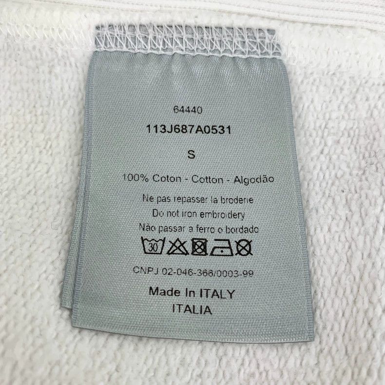 Dior Dior White logo letter embroidery cotton round-neck long-sl Size US S / EU 44-46 / 1 - 7 Thumbnail