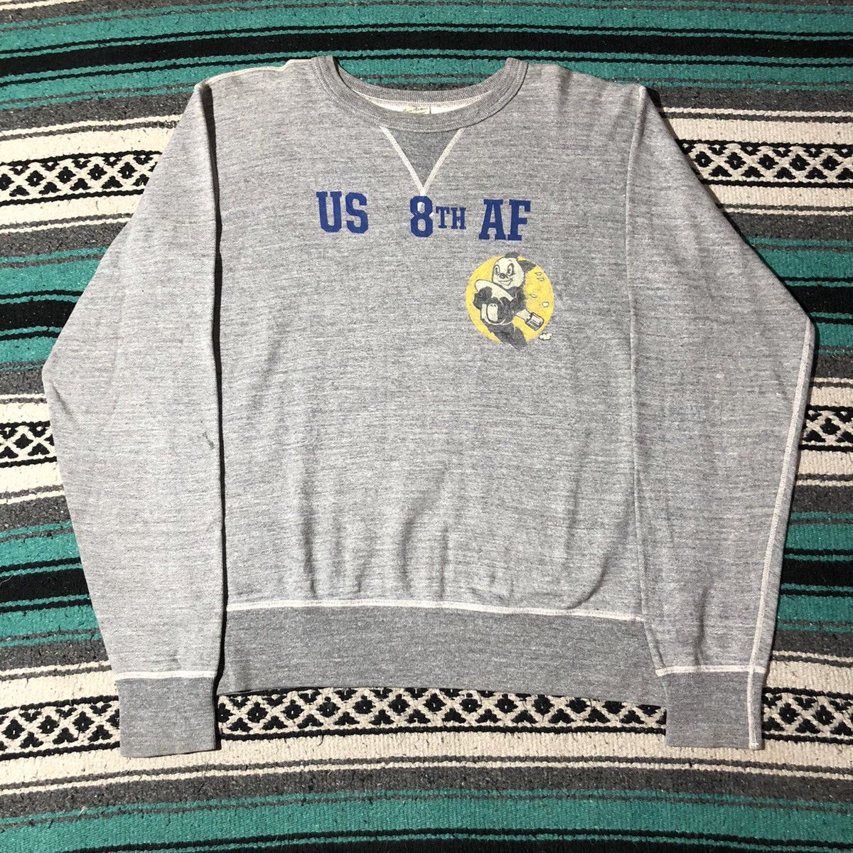 Vintage Buzz Rickson Sportwear Company good Sweatshirt Us Army Air Force Vintage 90s Crewneck Buzz Rickson Grey Sweatshirt Pullover Jumper Size M