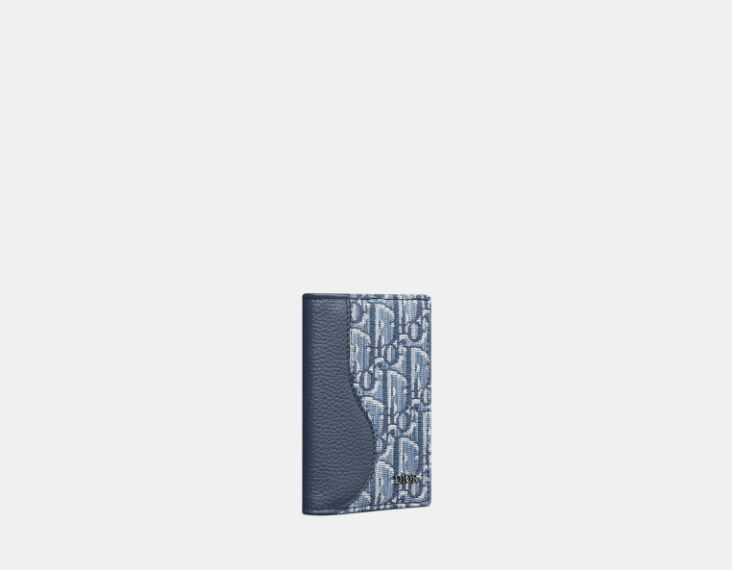 Dior o1w1db10426 2ADCH1 Size : OS / Bifold Card Holder in Blue Size ONE SIZE - 2 Thumbnail