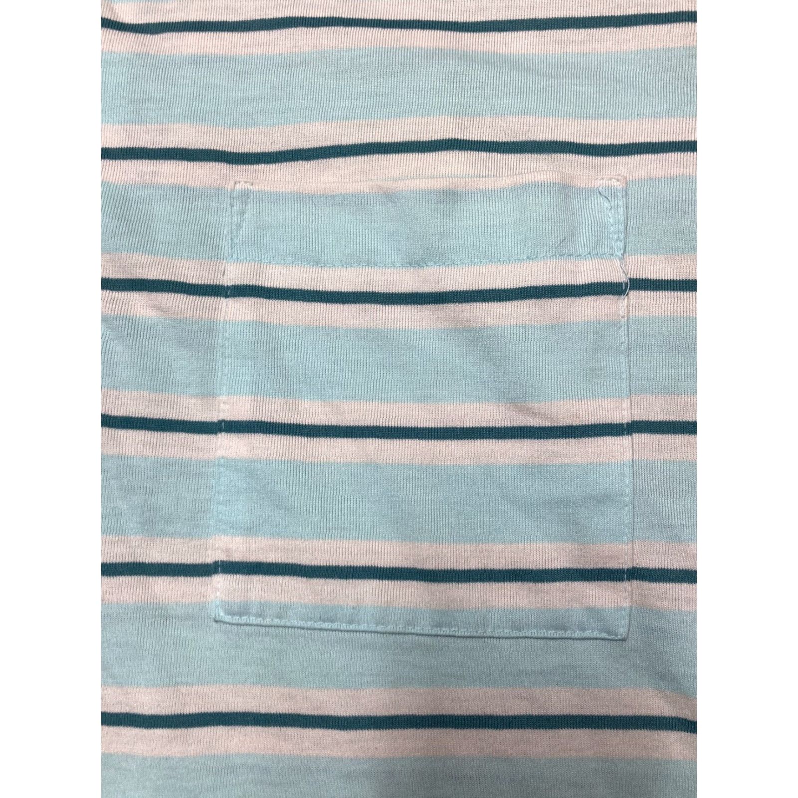 Levi's VINTAGE Levi’s Button-Up Shirt Striped Light Blue Collared Cotton Large 70s Men Shirt Mens Regular Short Sleeve Size US L / EU 52-54 / 3 - 3 Thumbnail