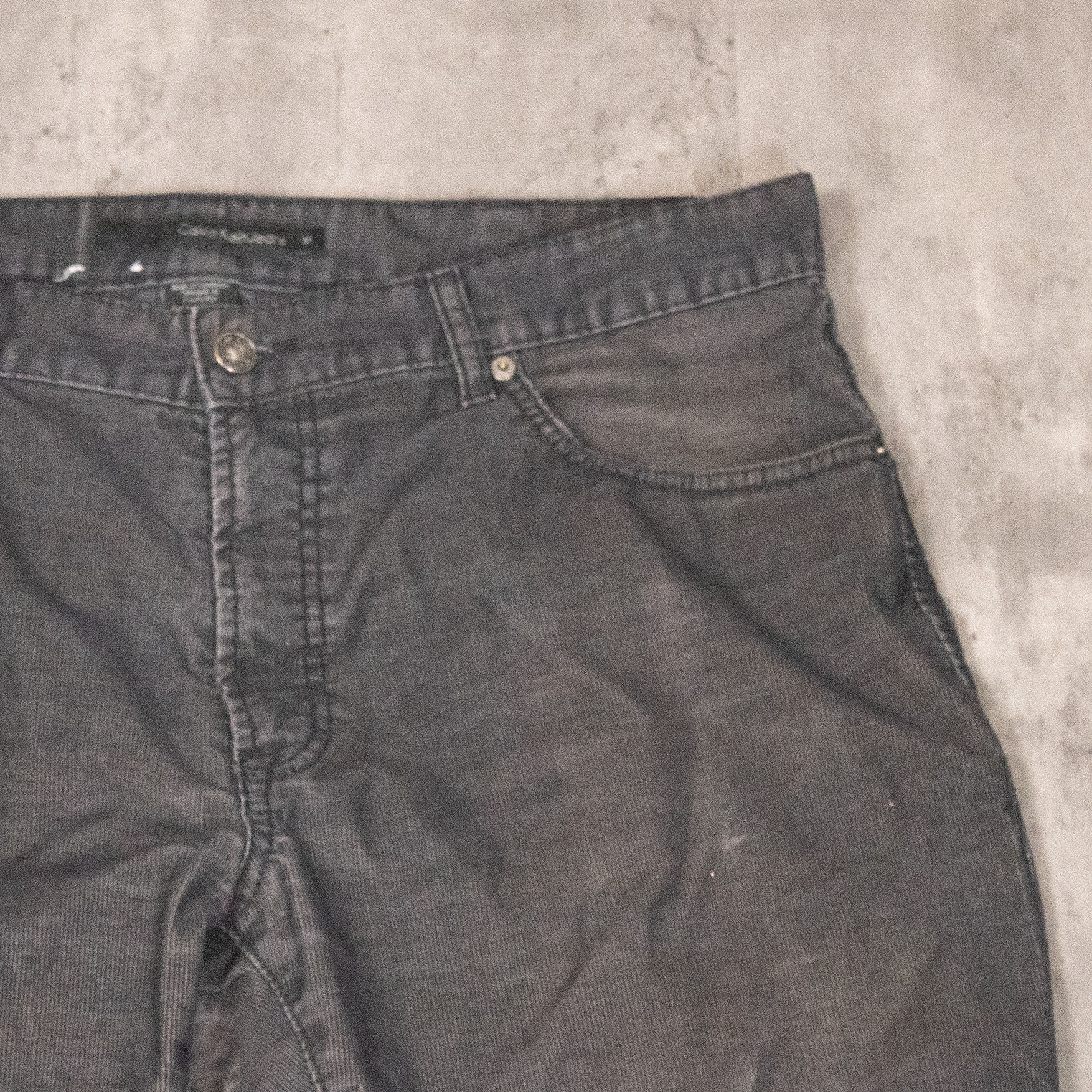 Calvin Klein × Vintage Y2K 2000's Calvin Kelin Relaxed Baggy Wide Corduroy Pant's Size US 37 - 9 Thumbnail