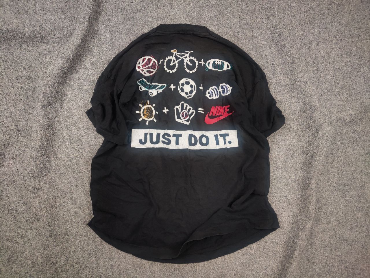 Nike Vintage 90s Nike Just Do It Spell Out Graphic T-Shirt Faded Size US XL / EU 56 / 4 - 2 Thumbnail