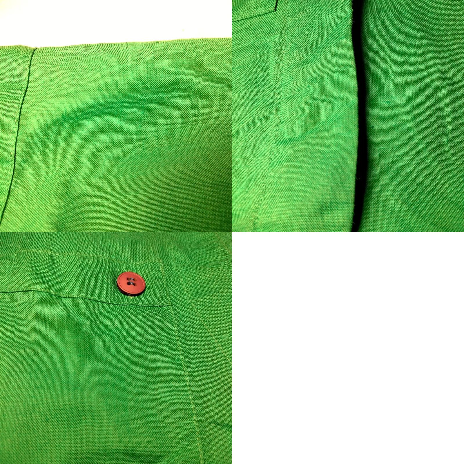 Vintage Bonnie Boerer Unlimited Blouse S Green Button Nautical Porthole Palm Tree Cruise Beaded Accents Size S / US 4 / IT 40 - 10 Thumbnail
