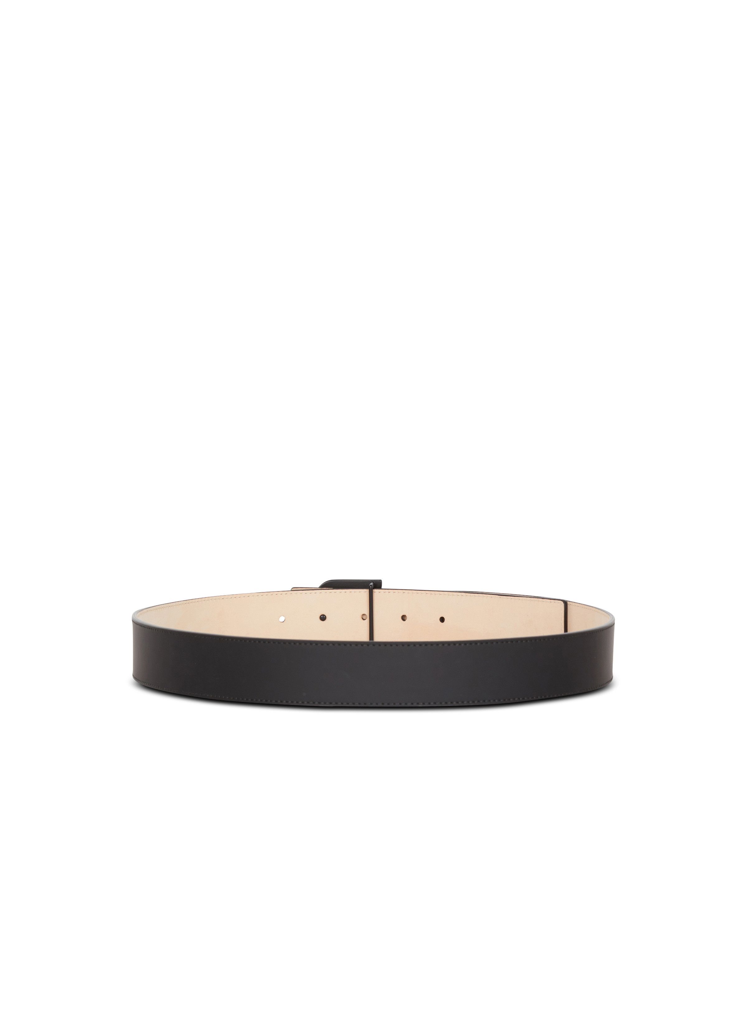 Balmain o1s1wg111025 Size: OS/Rubber Effect Leather Belt in Black Size ONE SIZE - 2 Thumbnail