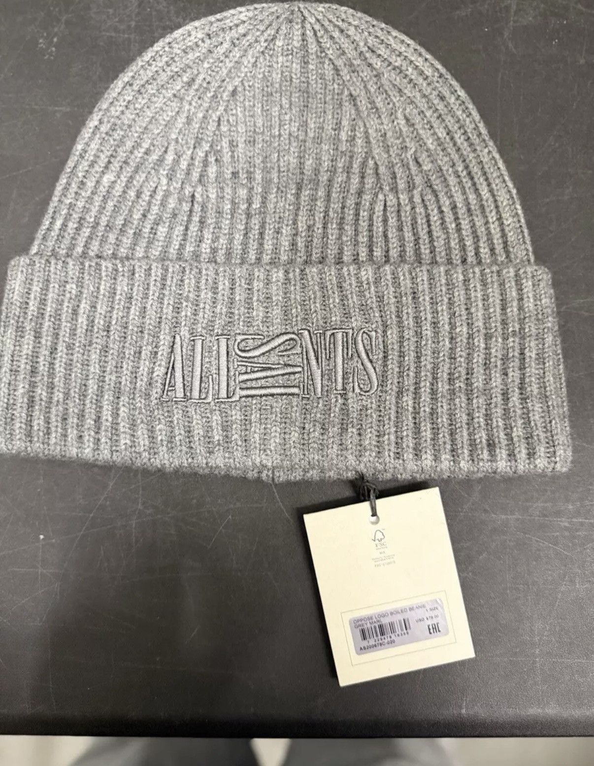 Allsaints AllSaints Embroidered Oppose Beanie - One Size Size ONE SIZE - 1 Thumbnail
