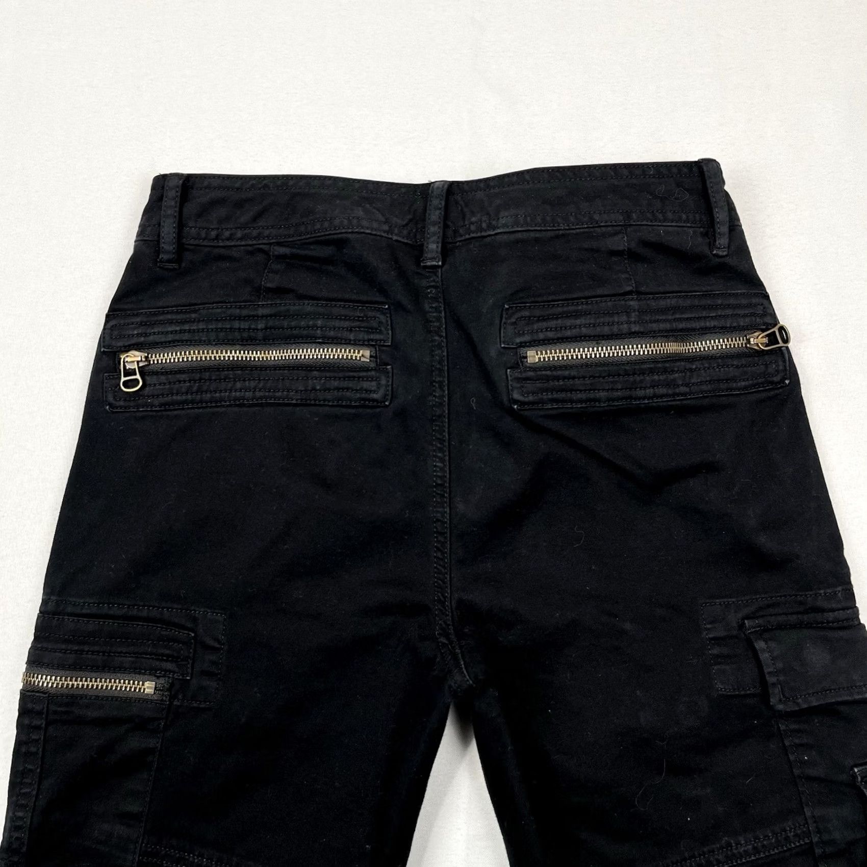 Polo Ralph Lauren Polo Ralph Lauren Womens Size 6 Black Utility Zip Pocket Skinny Leg Cargo Pants Size 28" / US 6 / IT 42 - 3 Thumbnail