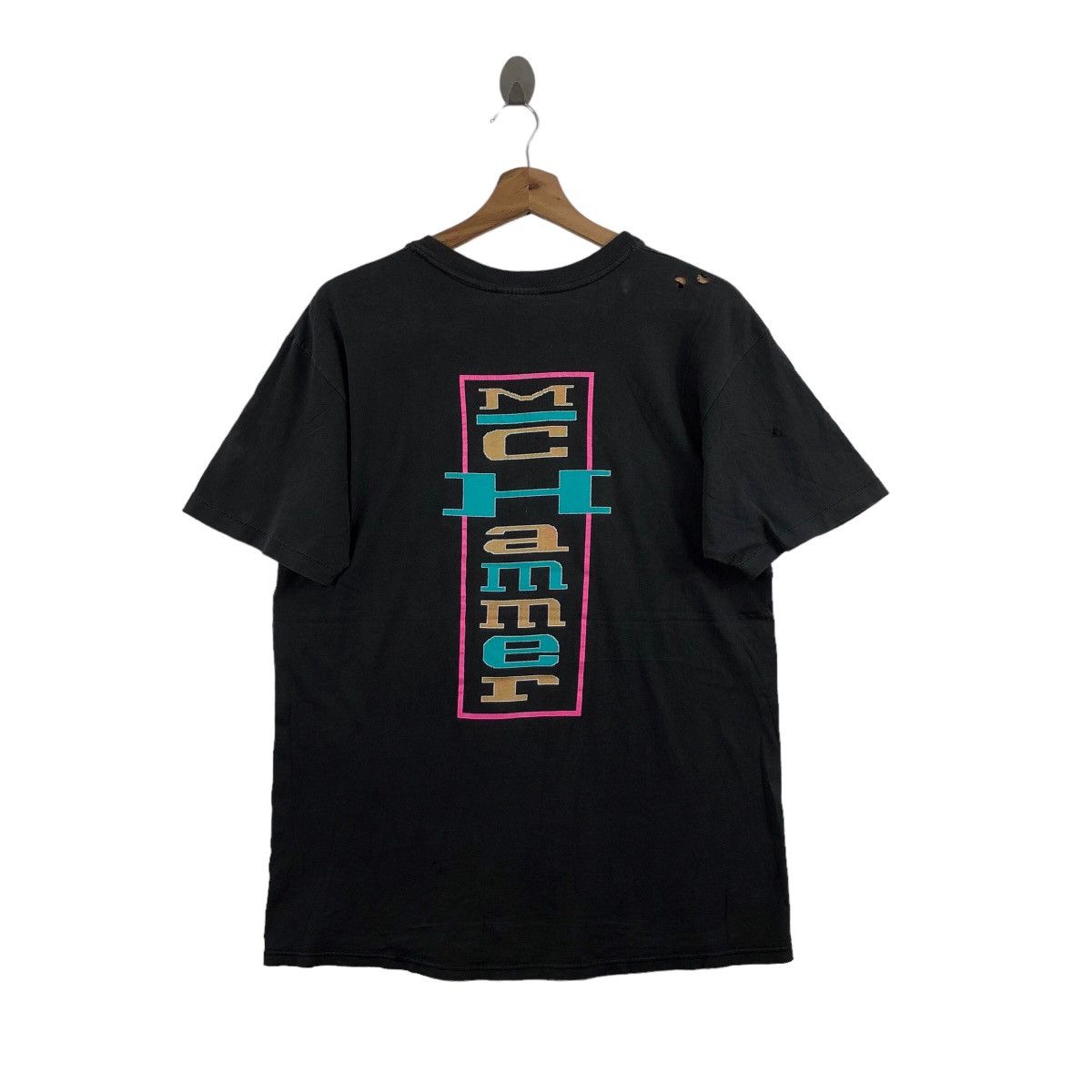 Band Tees Vintage 80s MC HAMMER T-Shirt Rapper And Dancer Hiphop Swag Size US L / EU 52-54 / 3 - 3 Thumbnail