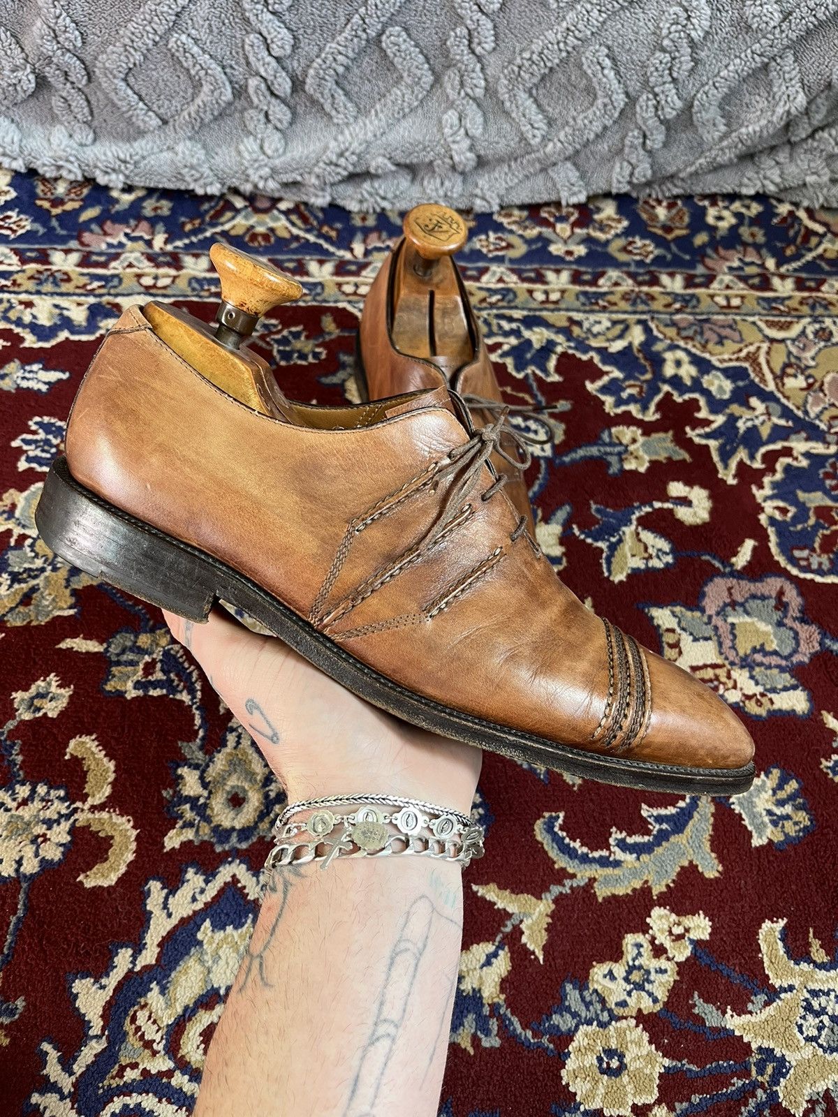 Tanino Crisci Tanino Crisci Genuine Leather Dress Shoes 43/300 Pairs Size US 8.5 / EU 41-42 - 1 Thumbnail