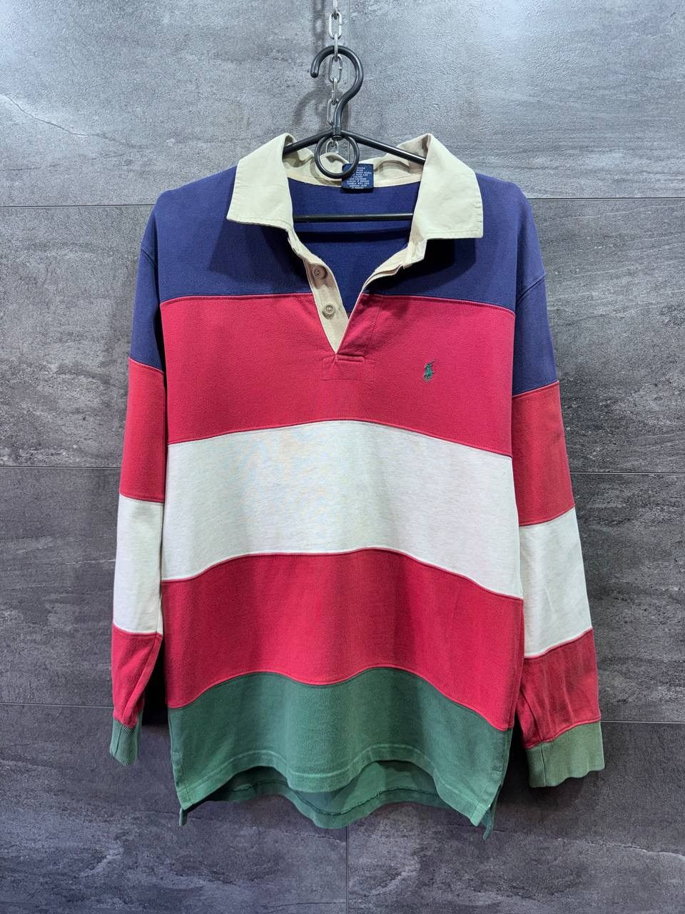 Polo Ralph Lauren Ralph Lauren Polo Shirt Rugby Casual Outdoor Striped Cotton Size US S / EU 44-46 / 1 - 1 Thumbnail