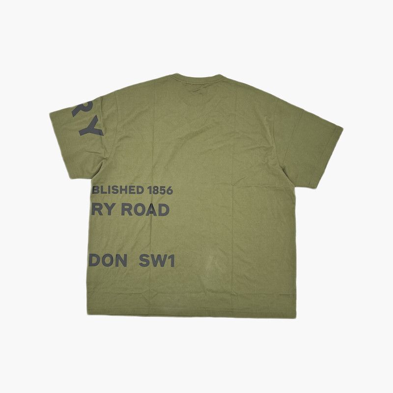 Burberry Burberry Letter Print Green Short Sleeve T-Shirt 0079 Size US XL / EU 56 / 4 - 1 Thumbnail