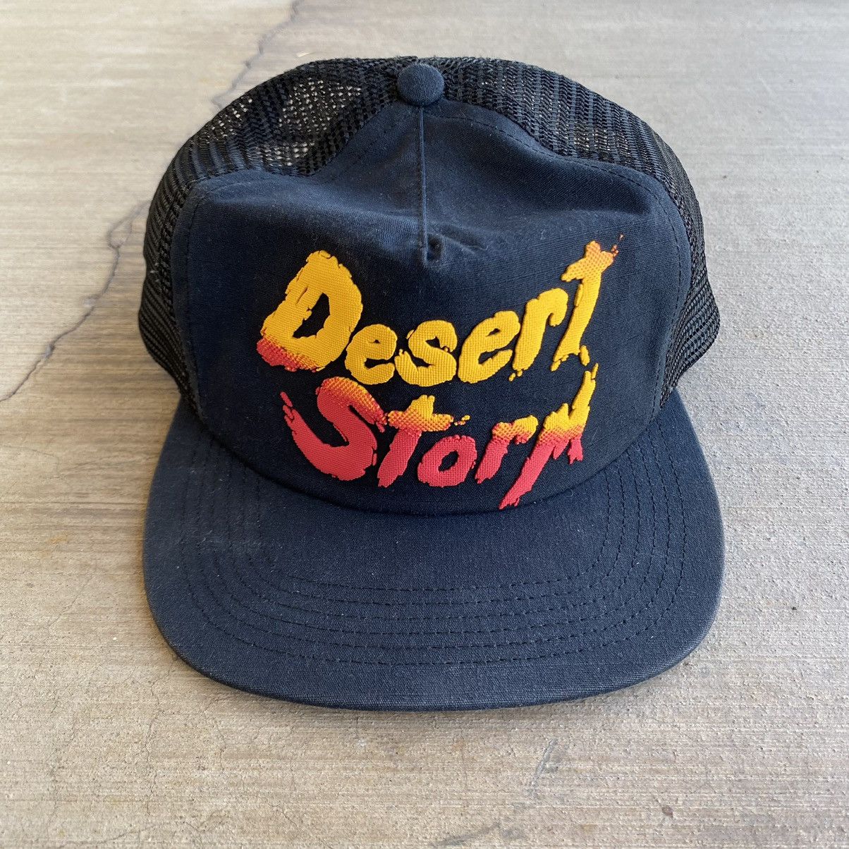 Pre-owned Supreme X Vintage Supreme Trucker Hat Desert Storm 2014 Black