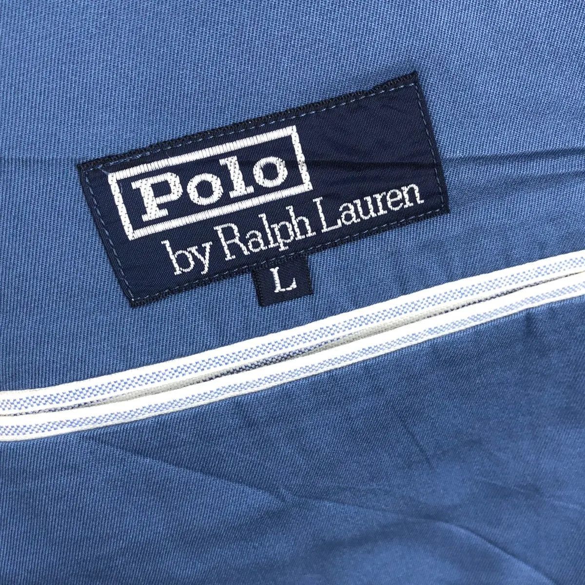Polo Ralph Lauren Vtg POLO RALPH LAUREN Blue Cotton 3 Button Blazer Sport Size 40R - 8 Thumbnail