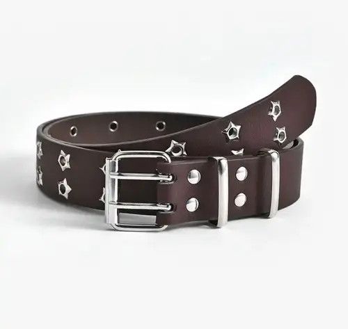 image of Unbrnd Star Eye Rivert Belt in Brown, Men's