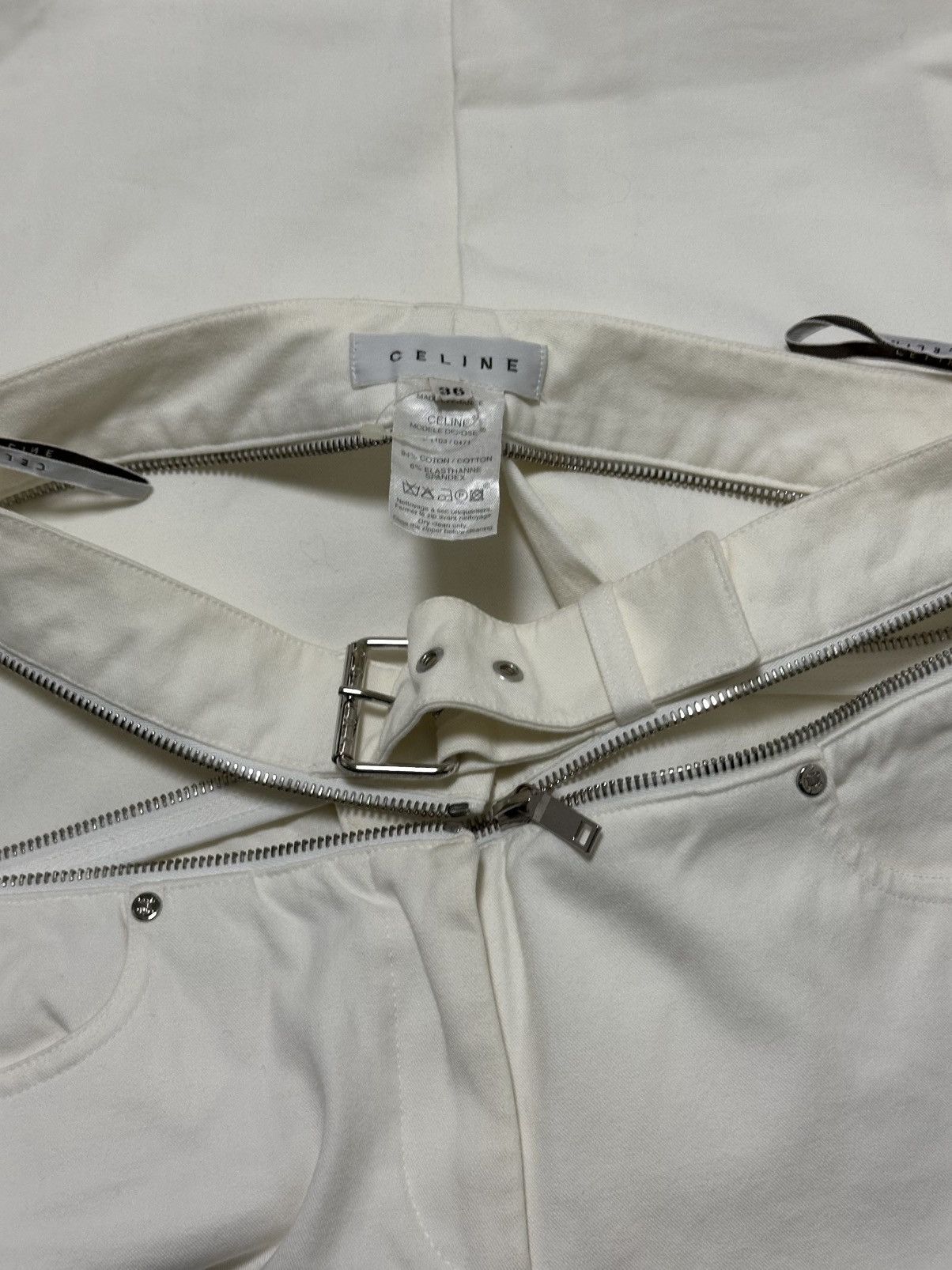 Celine CELINE Zip Detail Cropped Straight Leg Pants Size 26" / US 2 / IT 38 - 7 Thumbnail