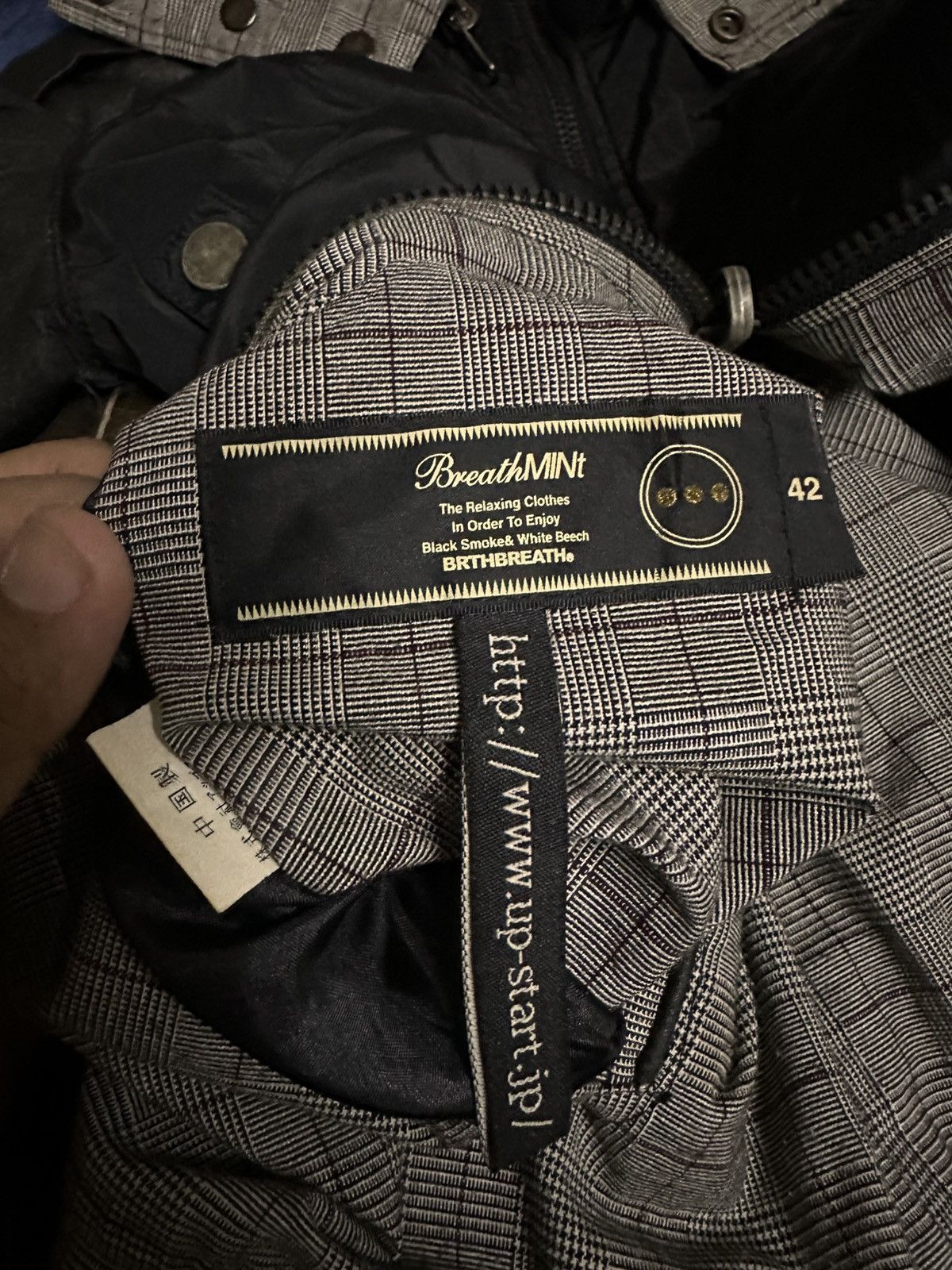 Number (N)ine Vintage Brthbreath reversible black smoke&white beech jack Size US M / EU 48-50 / 2 - 13 Thumbnail