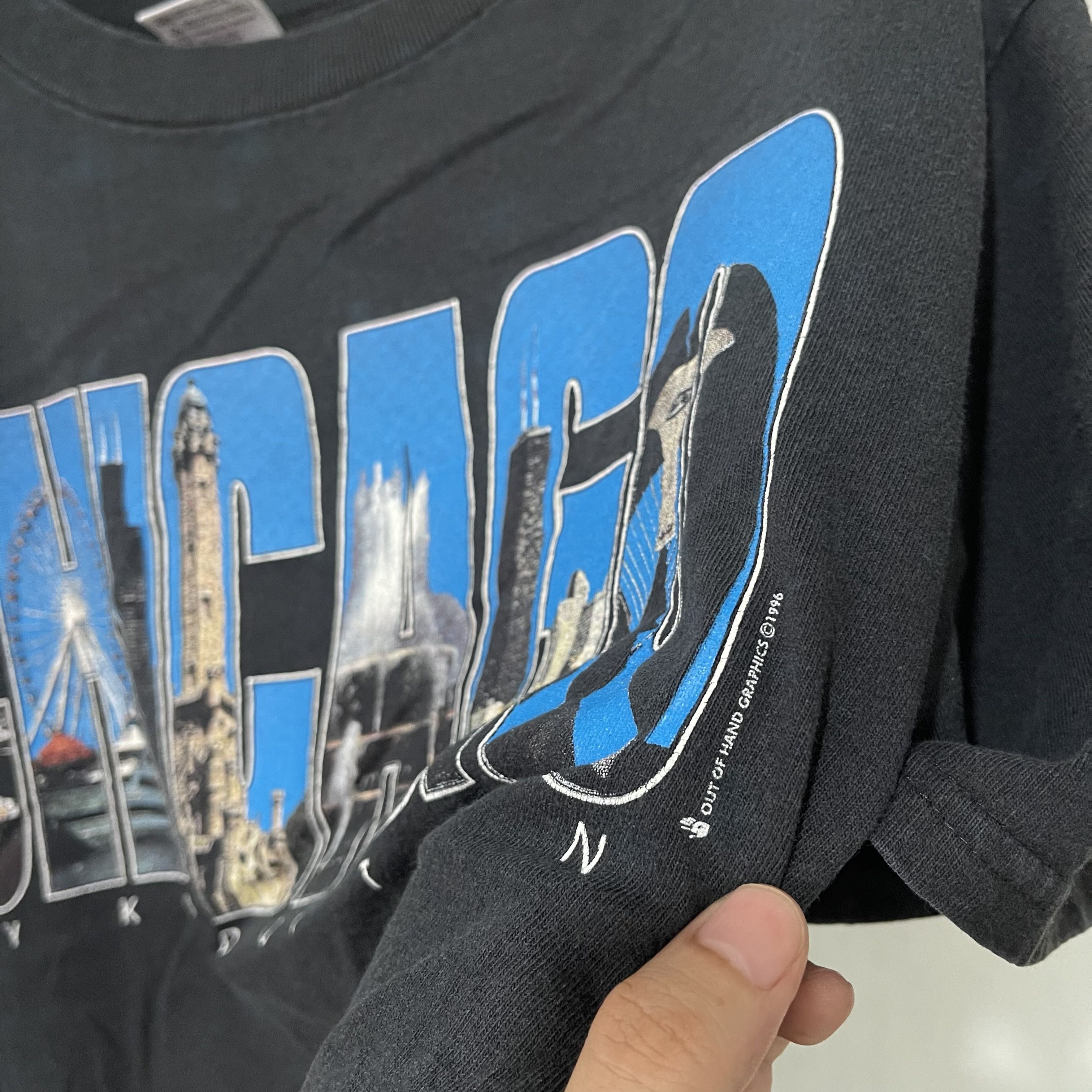 Vintage Vintage 90s Chicago Skyline Crop Tops Size L / US 10 / IT 46 - 3 Thumbnail