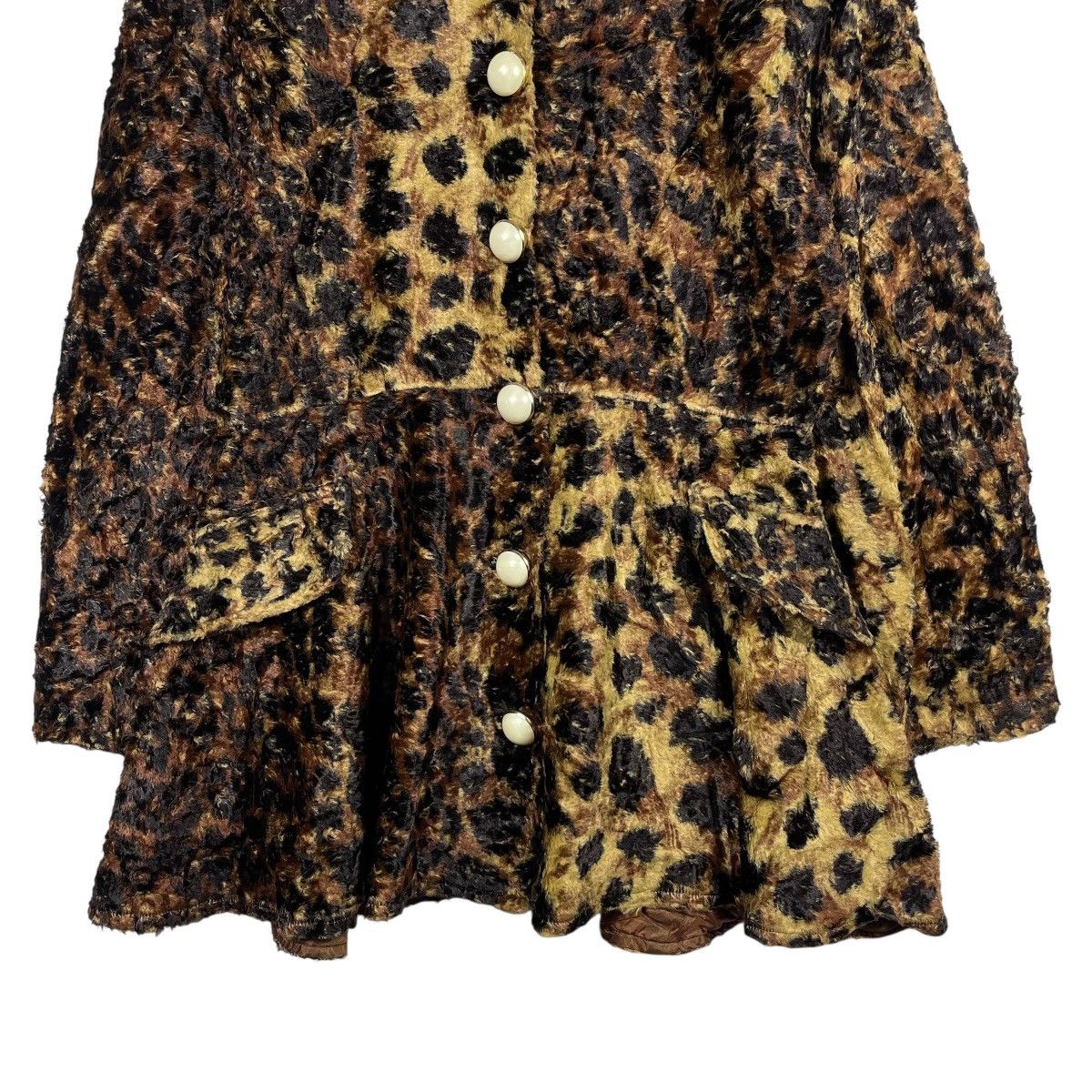 Daniele Alessandrini Alessandrini Leopard Faux Fur Button Jacket Made in Italy Size L / US 10 / IT 46 - 5 Thumbnail