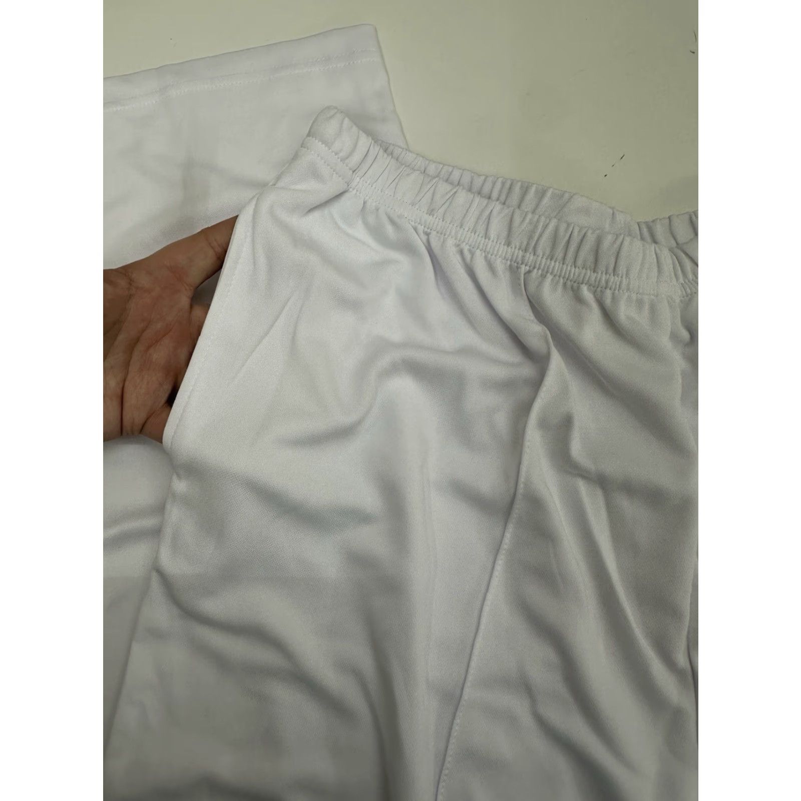 Vintage Anthony Richards Women's Pants Size 18 White Elastic Waist Knit OPP Pant Adult Plus Regular Straight 28 Inseam City Size 40" / US 18 - 2 Thumbnail