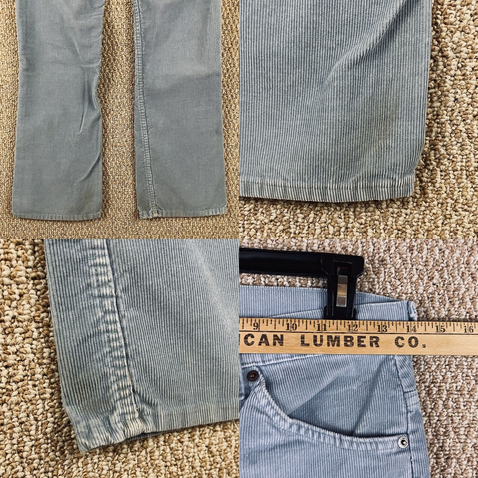 Levi's VINTAGE Levis 517 Pants 29x32 (28x30) Light Blue Corduroy Cords Vtg 70s 80s USA 1512 153 Size US 29 - 8 Thumbnail