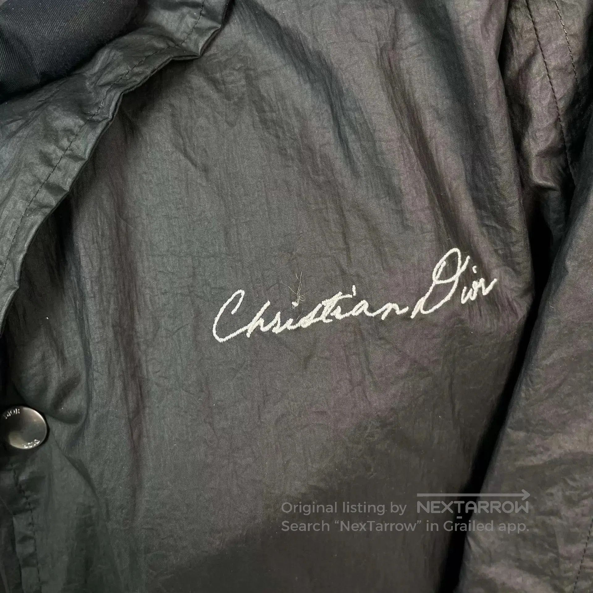 Dior Black Lightweight Button-Front Jacket - Size L. Size US L / EU 52-54 / 3 - 6 Thumbnail