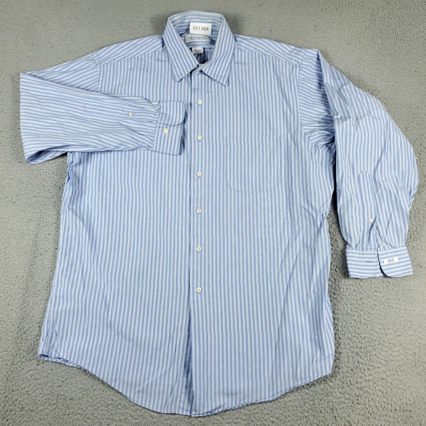 Brooks Brothers Brooks Brothers Dress Shirt Mens 16.5 Blue Striped Button Up Long Sleeve Regular Fit Size 42R - 2 Thumbnail