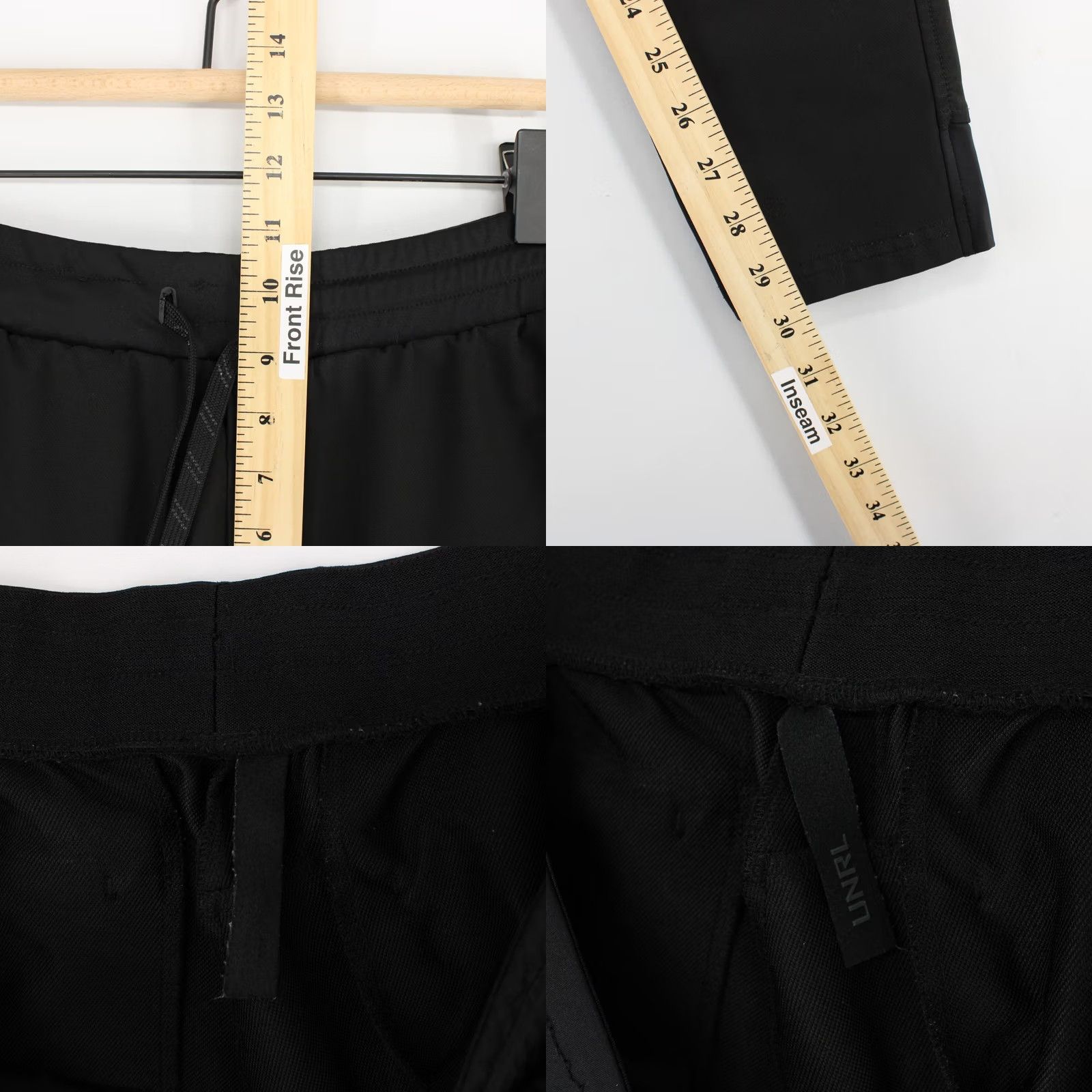 Vintage UNRL Jogger Pants Mens M Black Tapered Performance Stretch Embroidered #22 Size US 31 - 8 Thumbnail