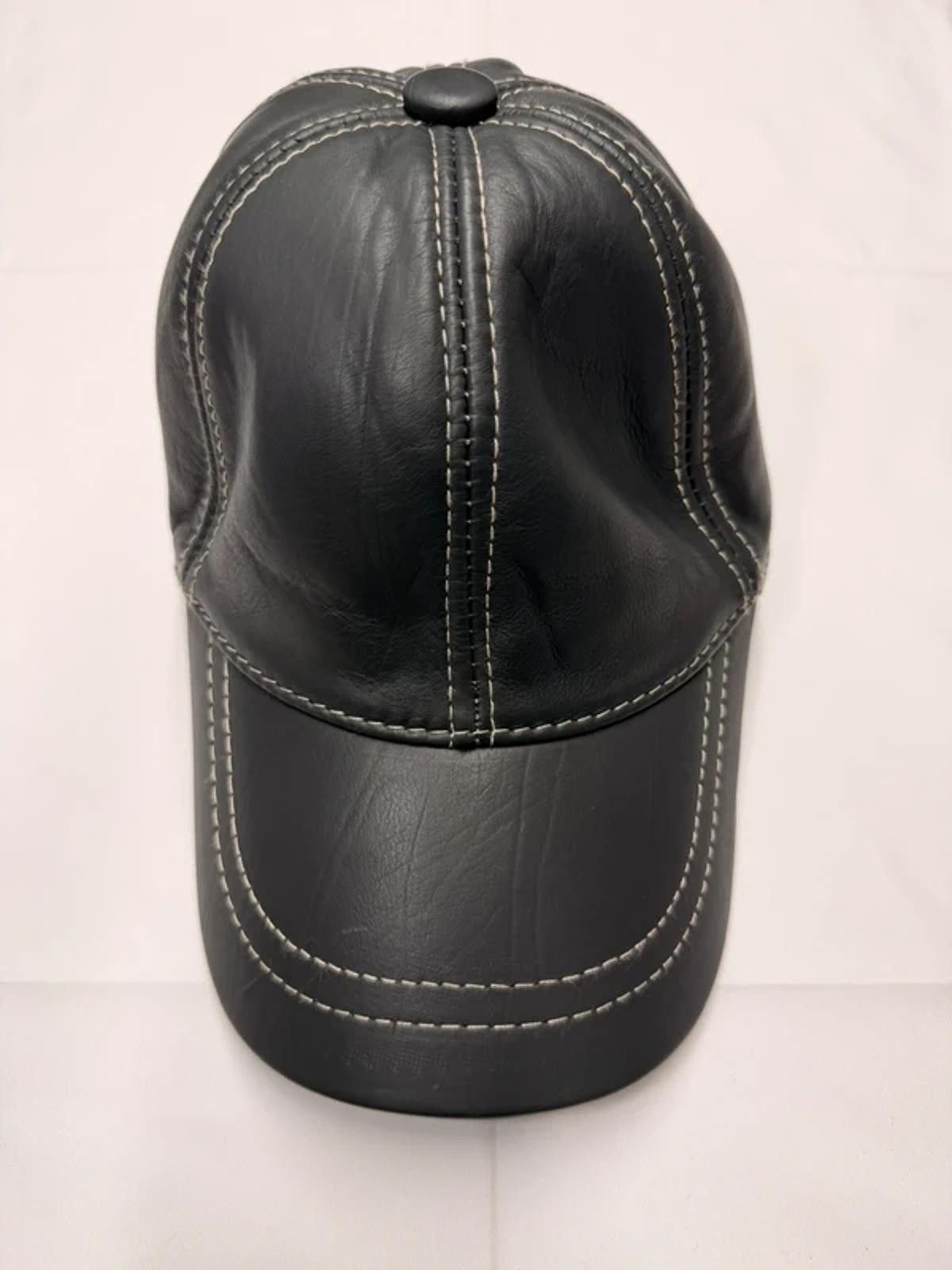 Other NEW Black Leather Baseball Cap - Premium Hat #016 Size ONE SIZE - 1 Thumbnail