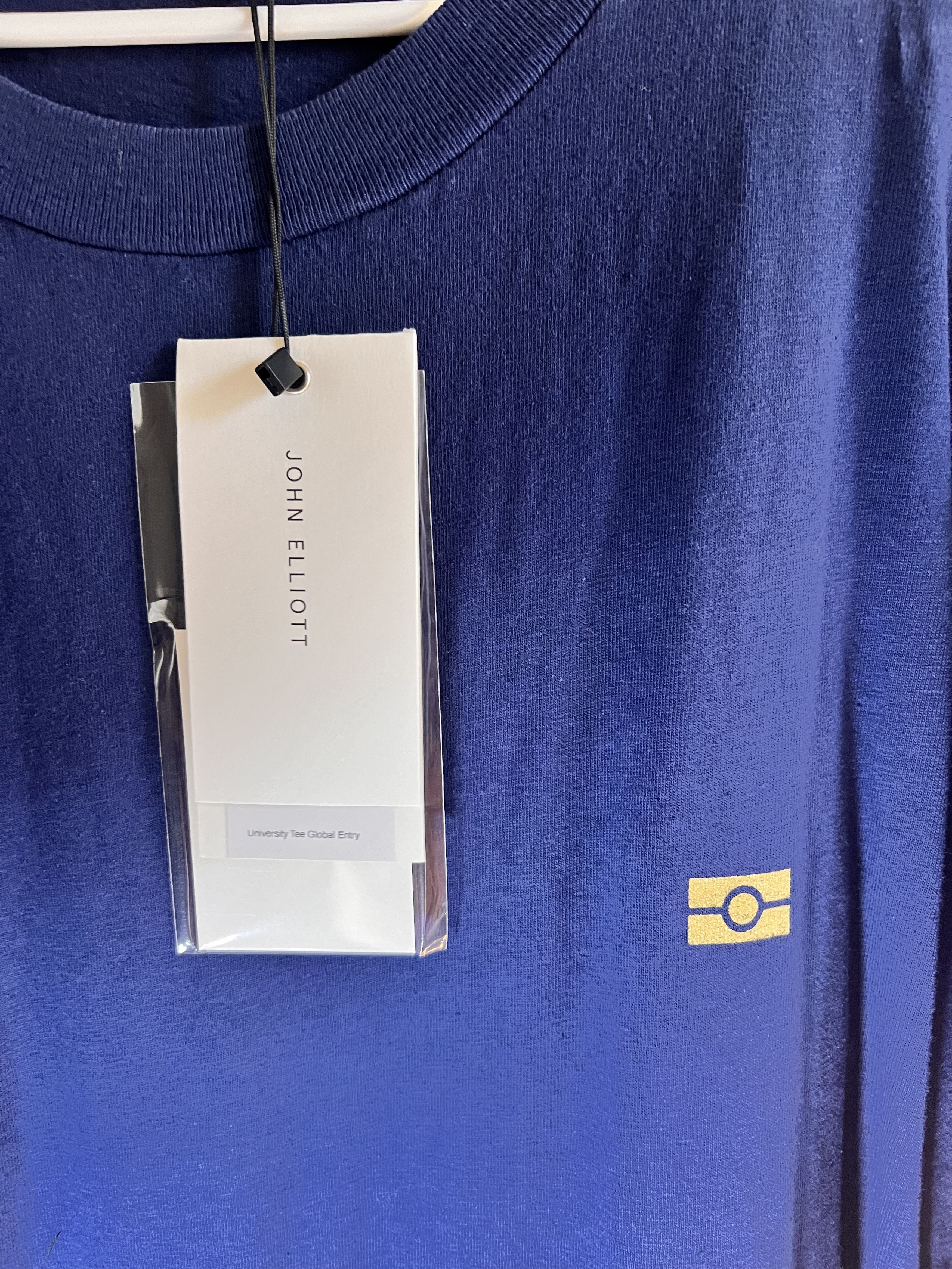 John Elliott John Elliott Men's US XL Global Entry University Tee Navy Size US XL / EU 56 / 4 - 3 Thumbnail