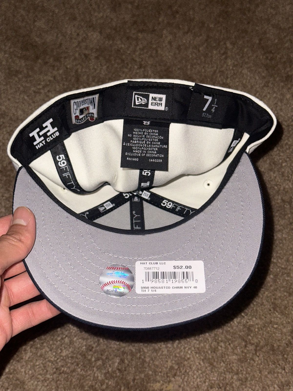 New Era HAT CLUB Houston Astros 40th Anniv. Side Patch Size 7 1/4 Size ONE SIZE - 5 Thumbnail