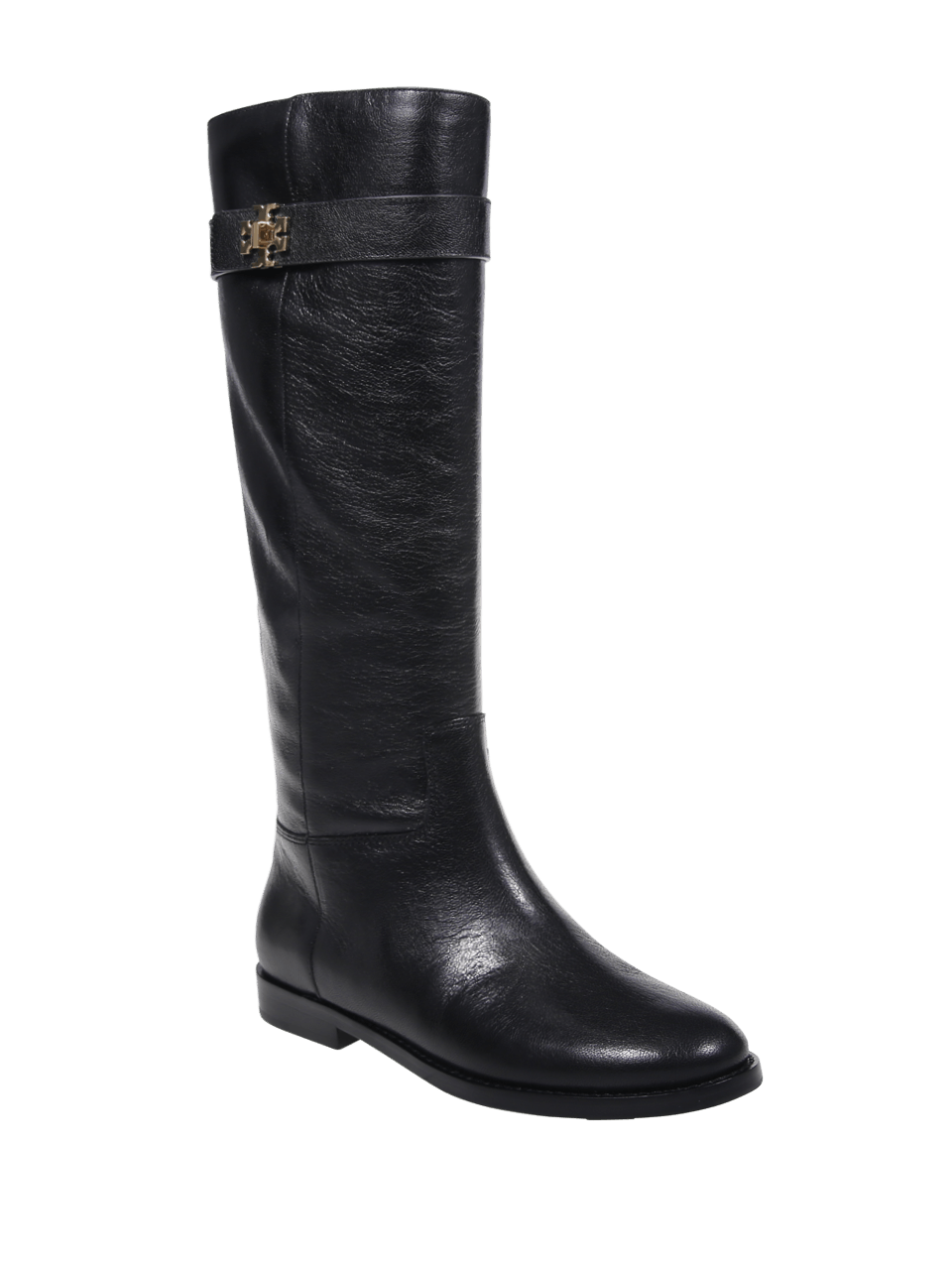 Tory Burch o1s22i1n1024 T Lock Riding Boots in Black Size US 10 / IT 40 - 2 Thumbnail