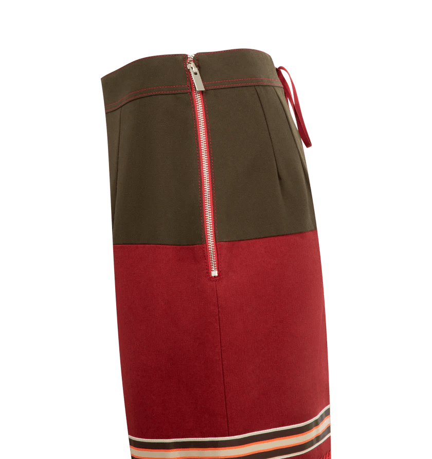 Christopher John Rogers o1h1sh11225 Embroidered Colorblock Skirt in Multicolor Size 28" / US 6 / IT 42 - 3 Thumbnail