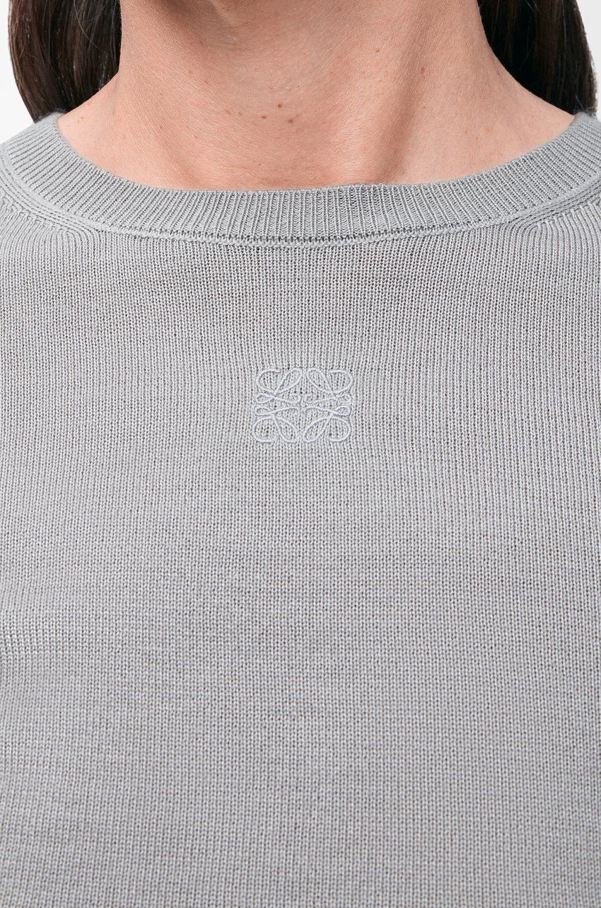 Loewe o1loc1c0525 Draped Sweater Cashmere And Silk in Light Grey Size L / US 10 / IT 46 - 5 Thumbnail