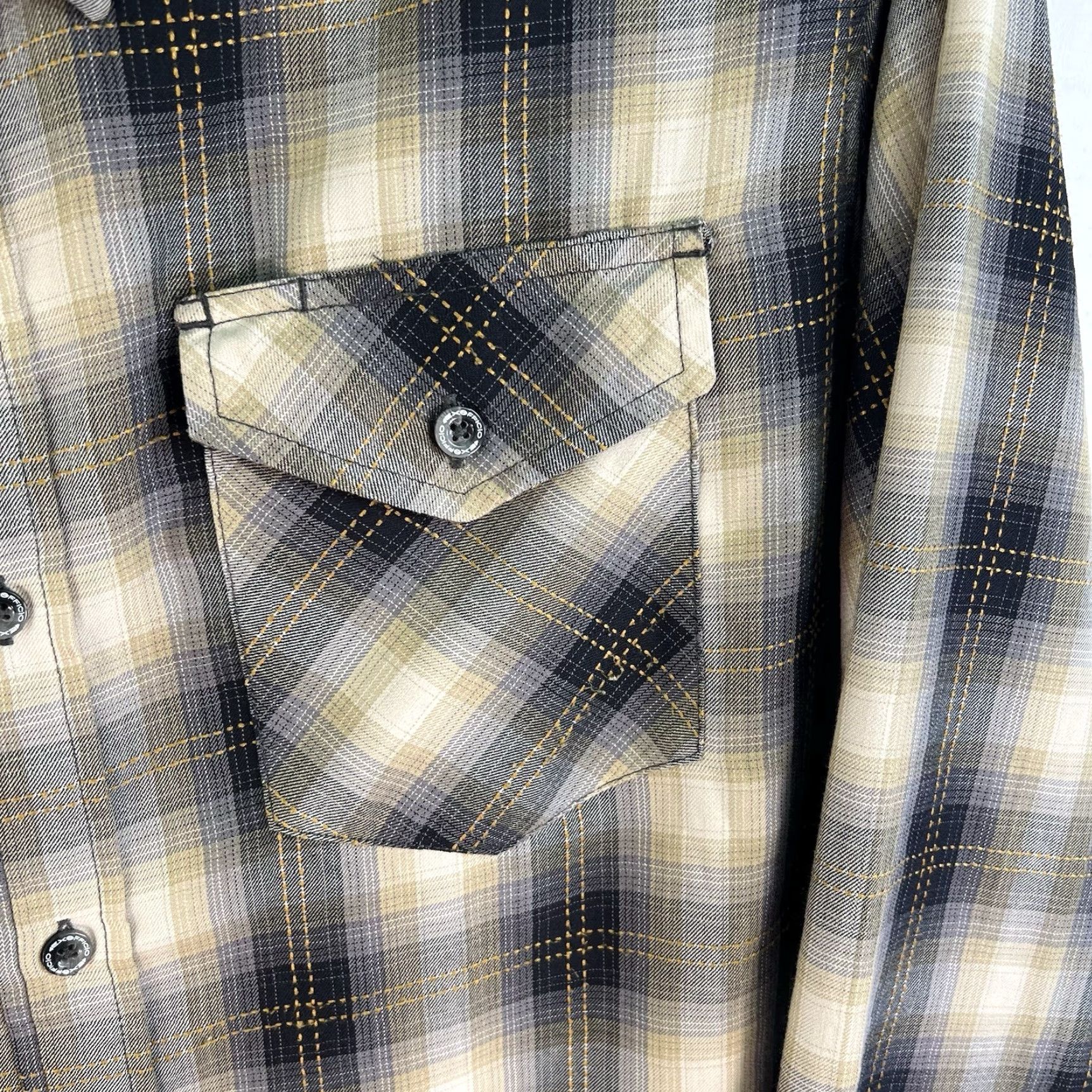 ExOfficio EXOFFICIO Plaid Button-Up Shirt Mens XL Blue/Tan Long Sleeve Shirt Size US XL / EU 56 / 4 - 4 Thumbnail